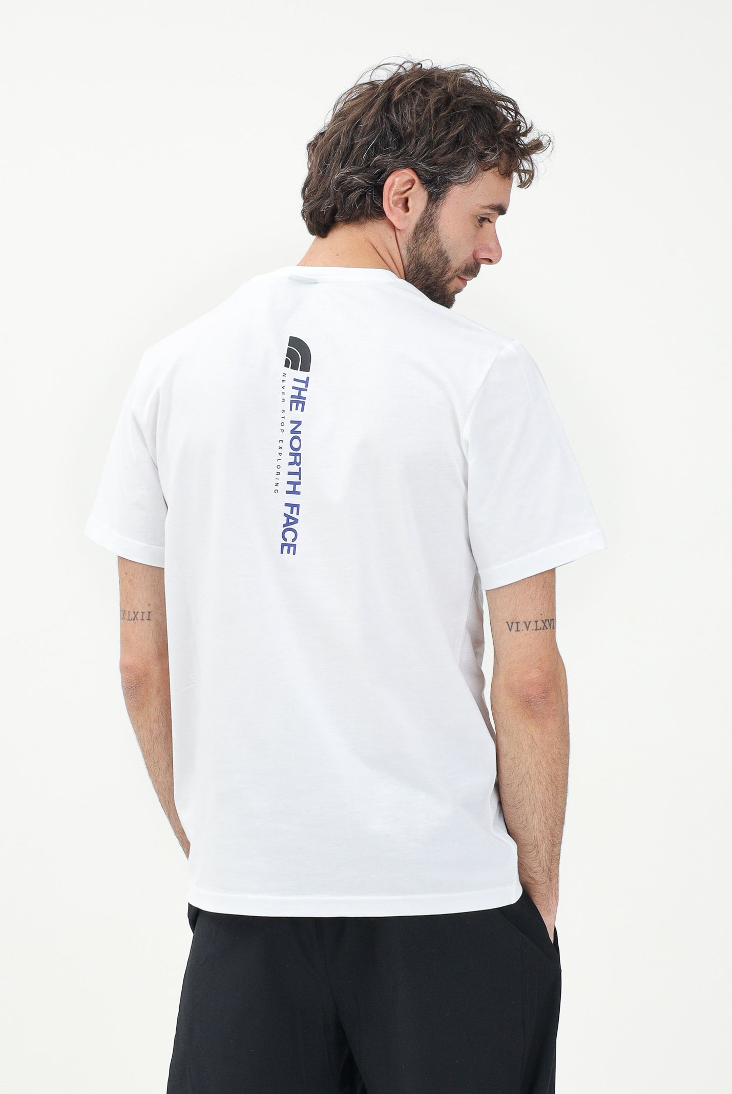 THE NORTH FACE T-shirt a manica corta Vertical bianca da uomo NF0A89FPFN41 . THE NORTH FACE
