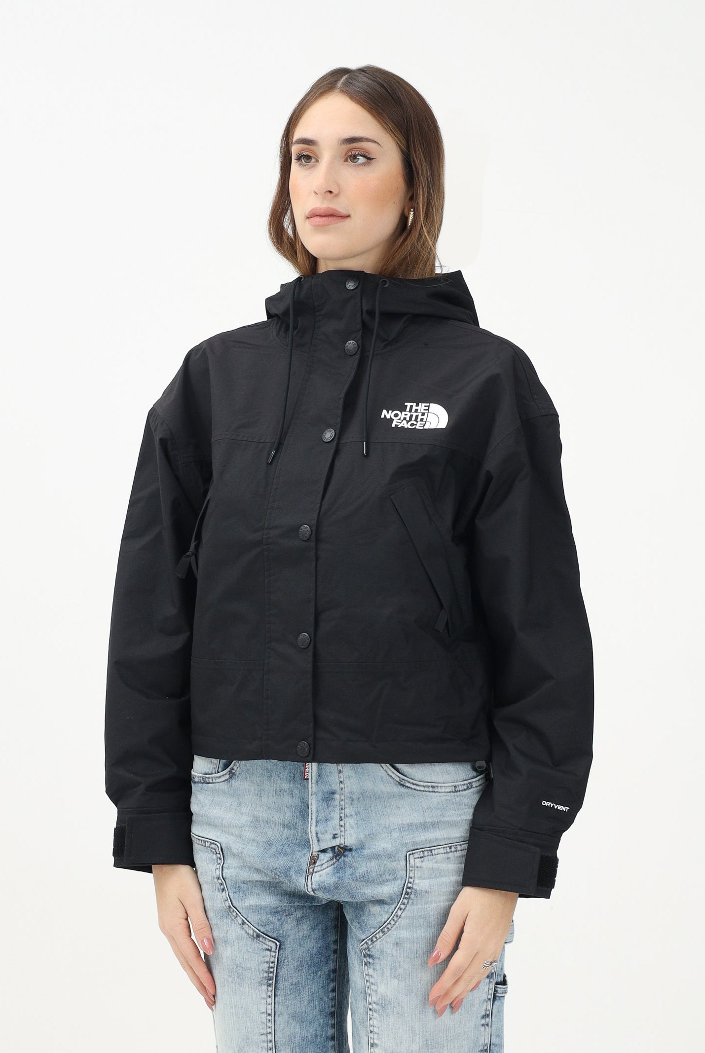 THE NORTH FACE Giacca a vento Mountain Mono nera da donna NF0A8BCHJK31 . THE NORTH FACE