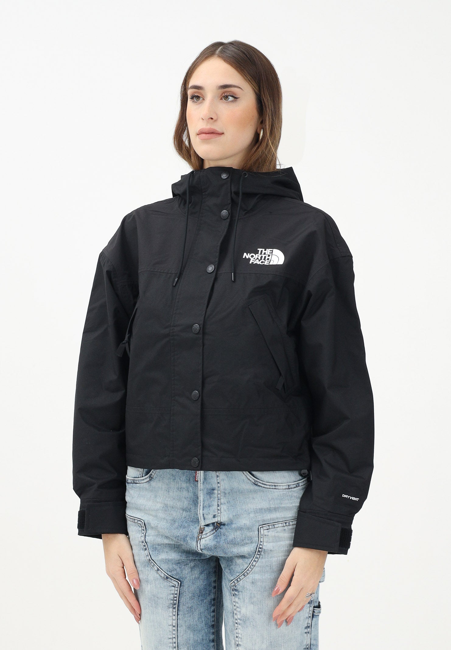 THE NORTH FACE Giacca a vento Mountain Mono nera da donna NF0A8BCHJK31 . THE NORTH FACE