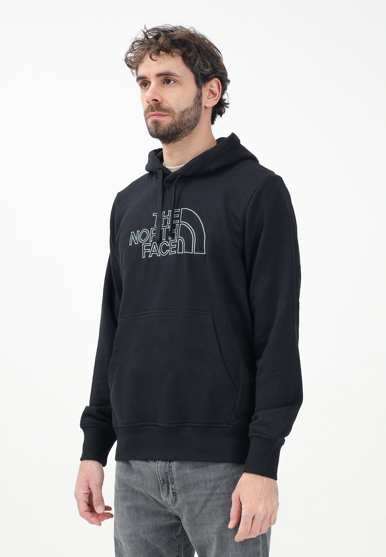 THE NORTH FACE Felpa con cappuccio Drew Peak Light nera da uomo NF0A8C1BASW1 . THE NORTH FACE