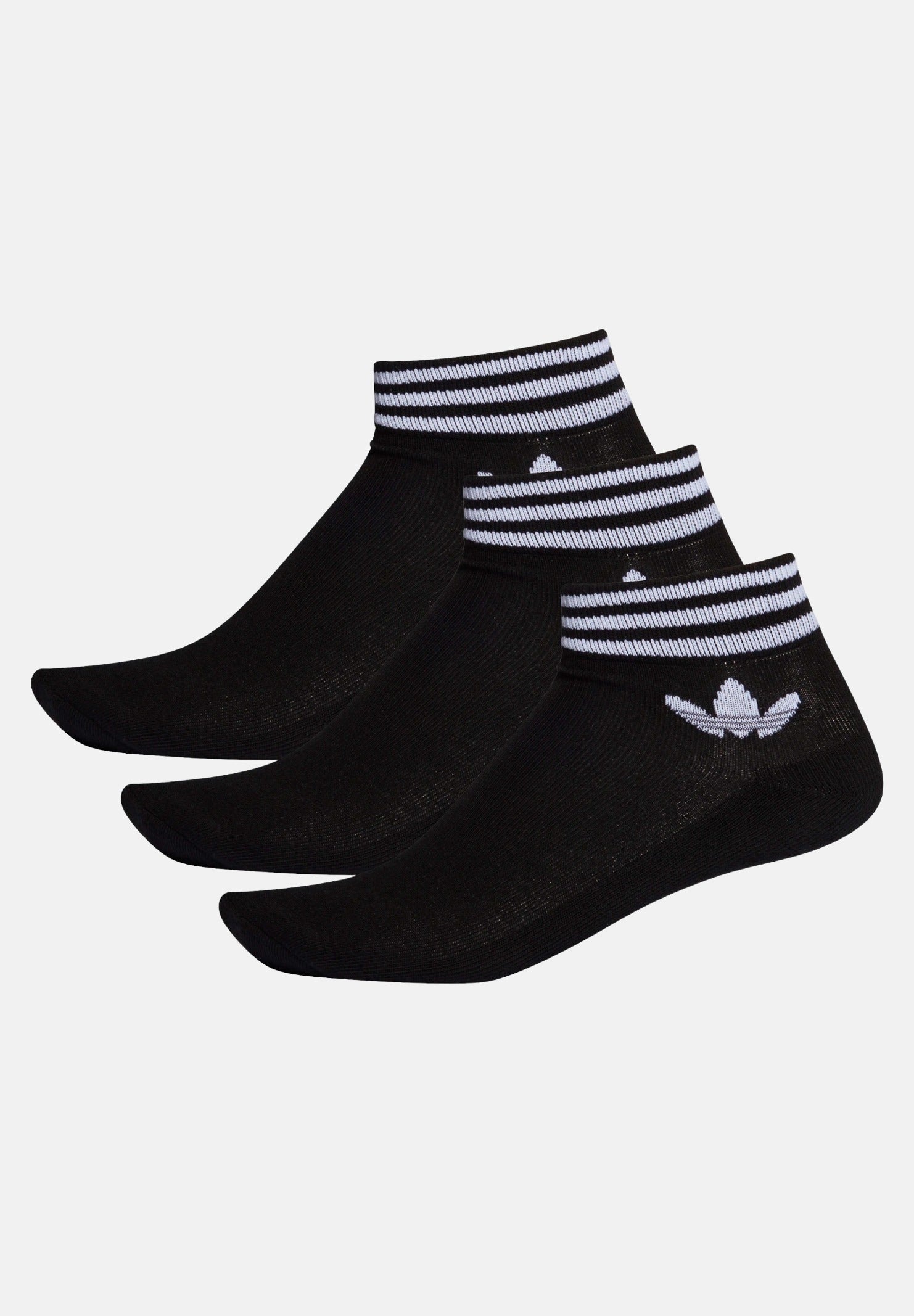 ADIDAS ORIGINALS Calzini (3 paia) Trefoil neri per uomo e donna EE1151 . ADIDAS ORIGINALS