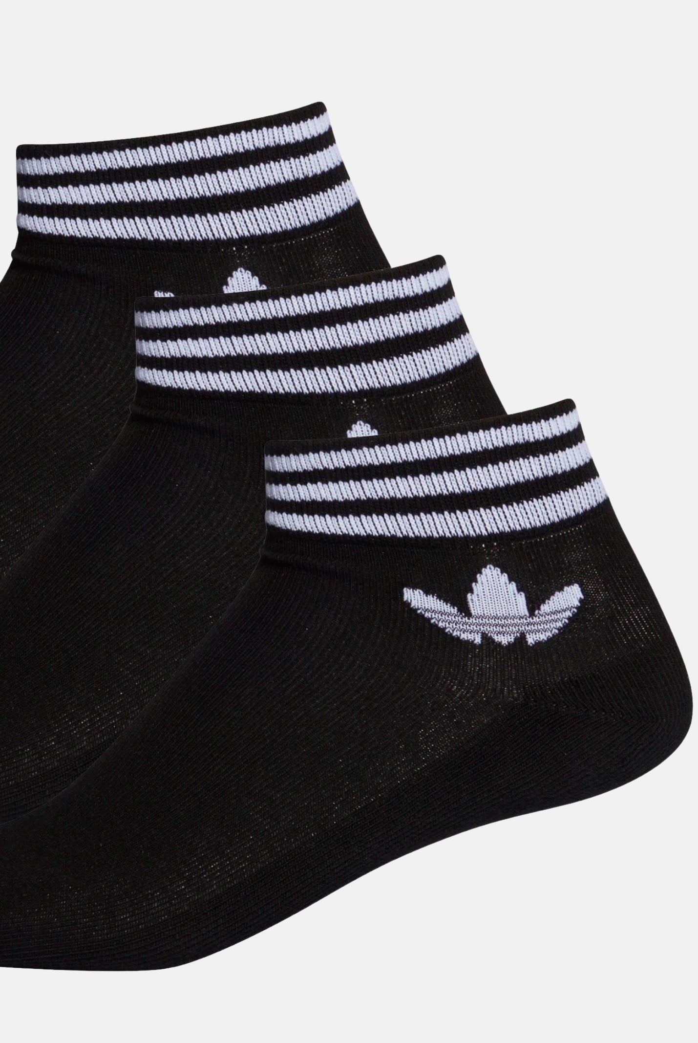 ADIDAS ORIGINALS Calzini (3 paia) Trefoil neri per uomo e donna EE1151 . ADIDAS ORIGINALS
