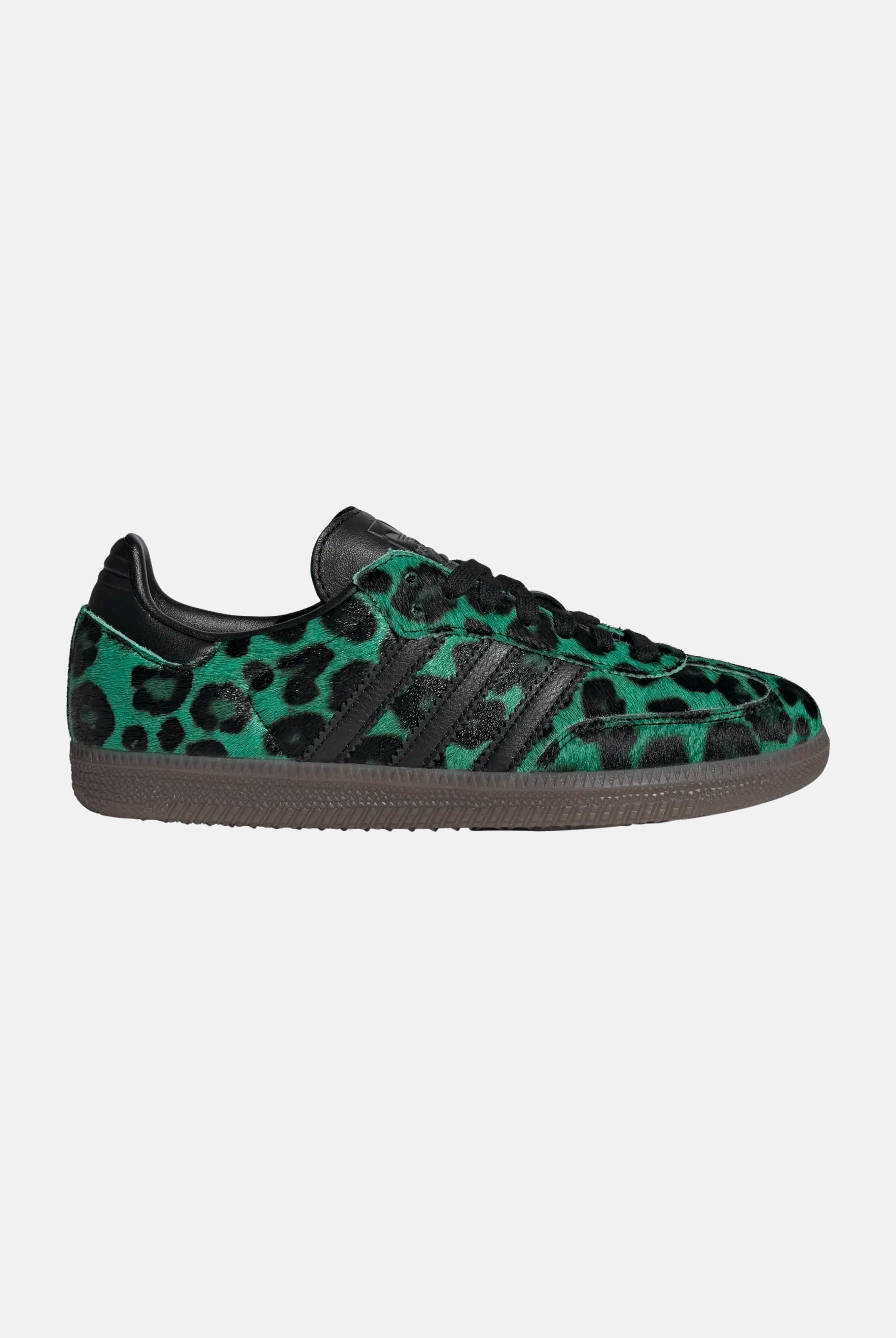 ADIDAS ORIGINALS Sneakers SAMBA verdi per uomo e donna con stampa leopardata HQ9374 . ADIDAS ORIGINALS