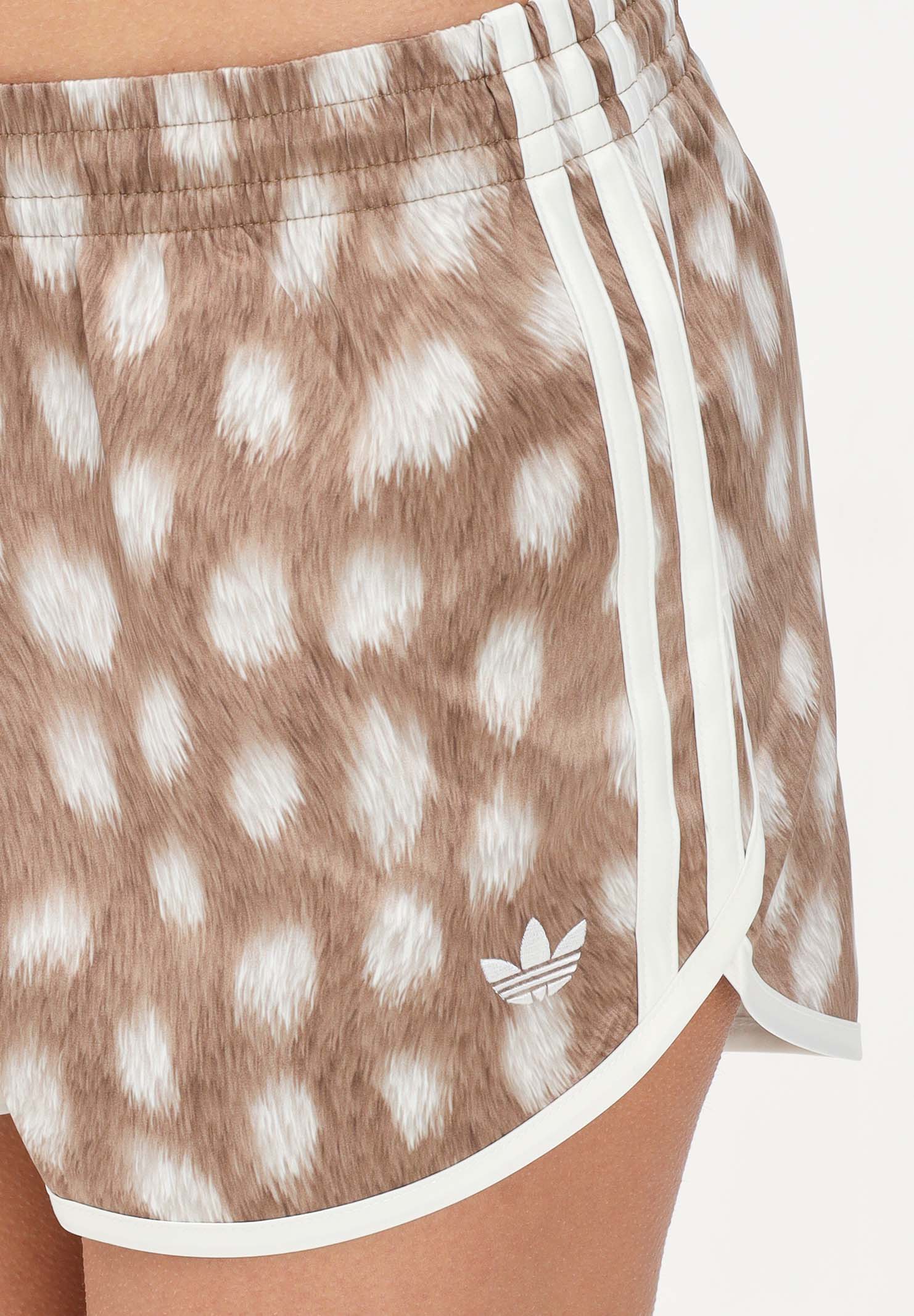 ADIDAS ORIGINALS Shorts sportivo ANIMAL PRINT SPRINTER beige da donna HY5046 . ADIDAS ORIGINALS