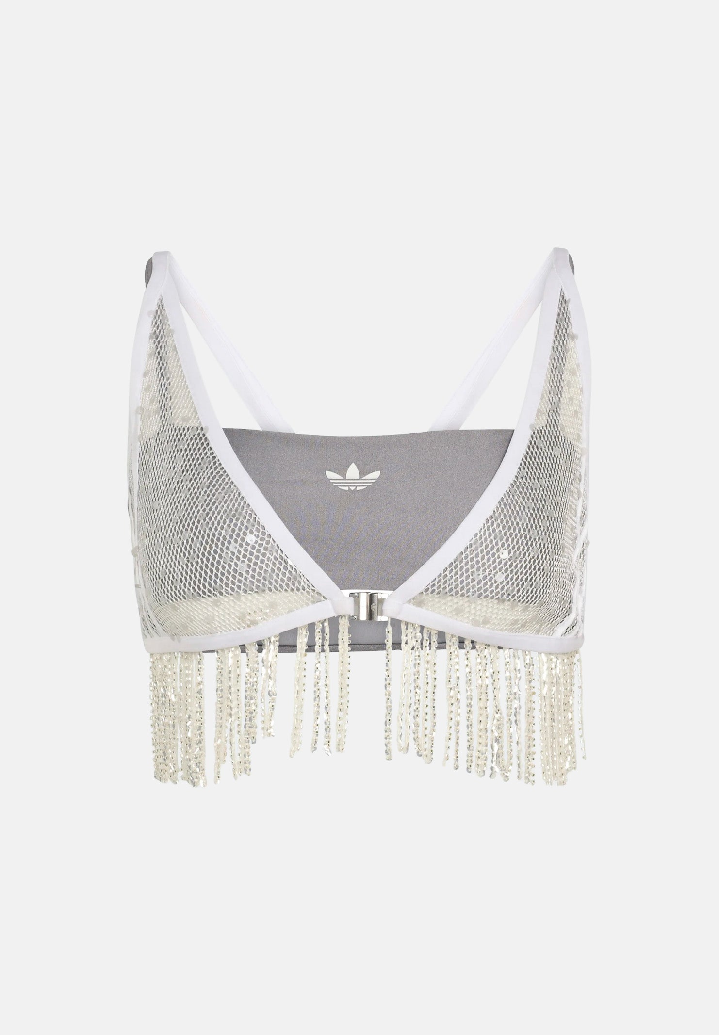 ADIDAS ORIGINALS Top SUNSET RHYTHMS grigio e bianco da donna HZ1005 . ADIDAS ORIGINALS