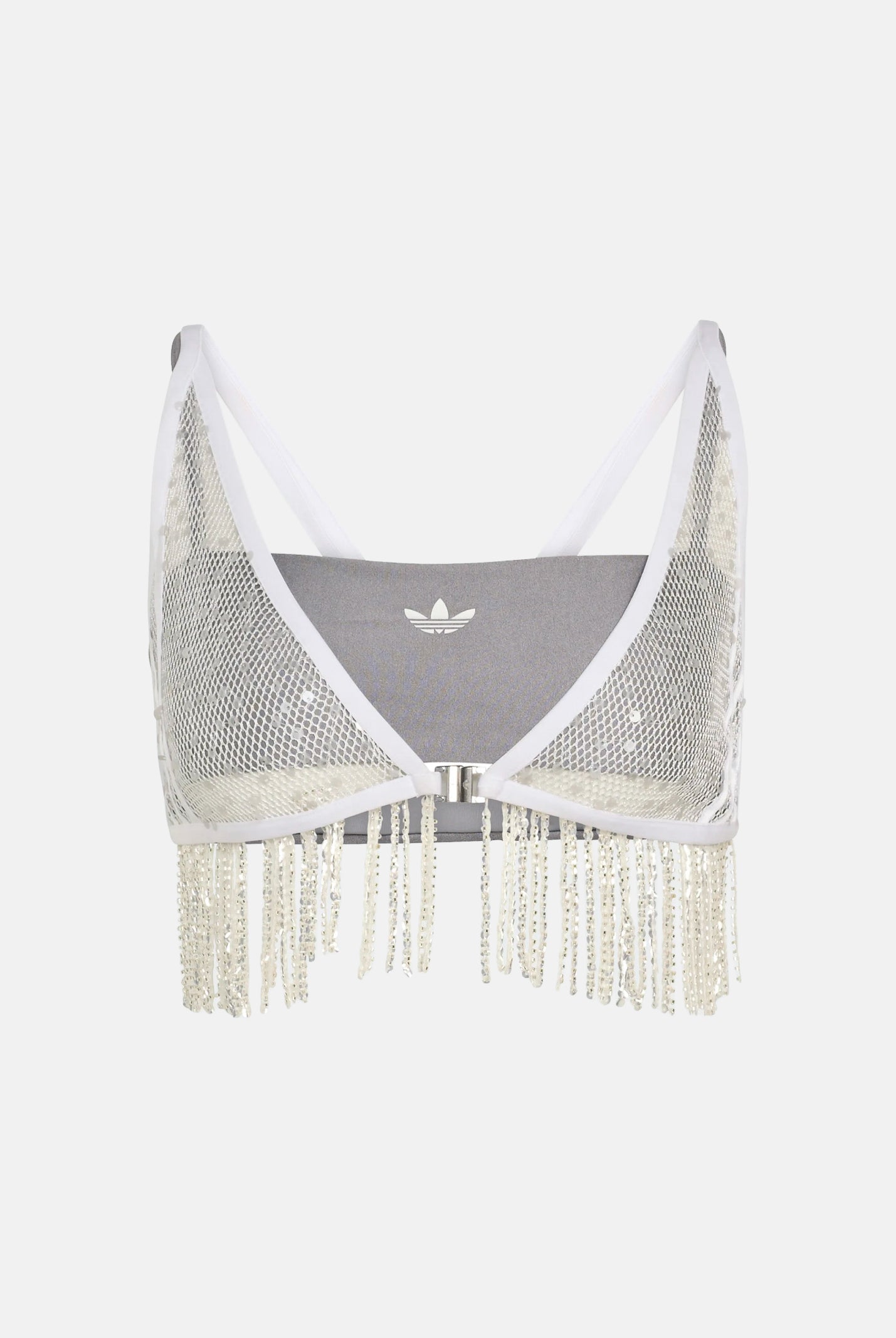 ADIDAS ORIGINALS Top SUNSET RHYTHMS grigio e bianco da donna HZ1005 . ADIDAS ORIGINALS