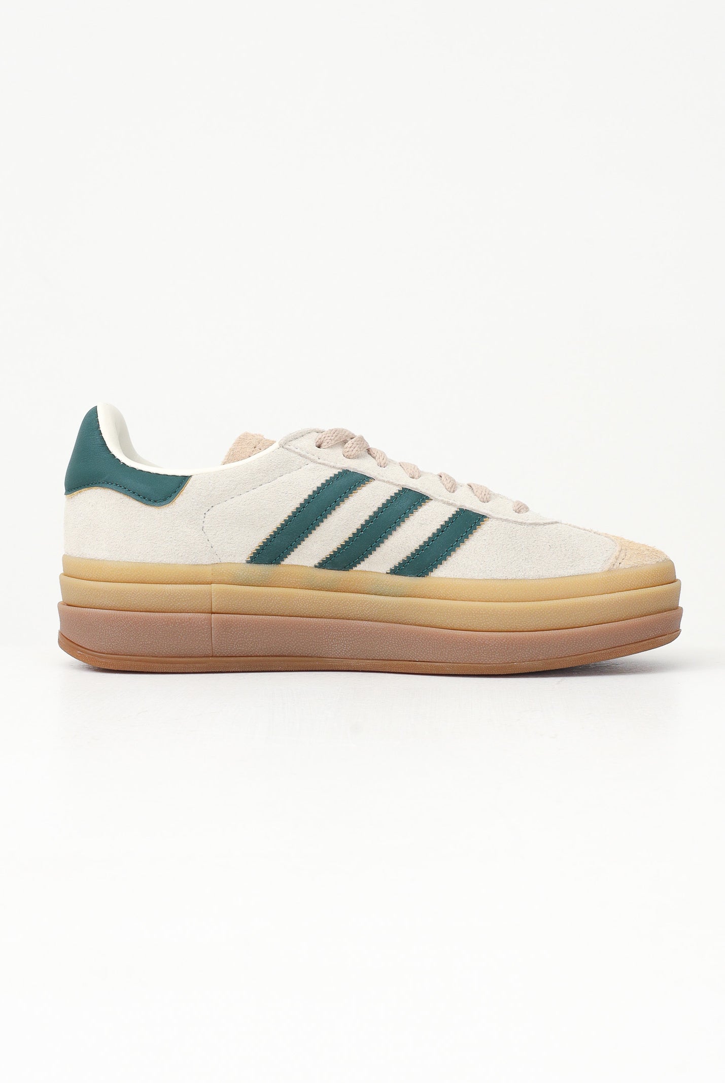 ADIDAS ORIGINALS Sneakers Gazelle Bold beige e verdi da donna ID7056 . ADIDAS ORIGINALS
