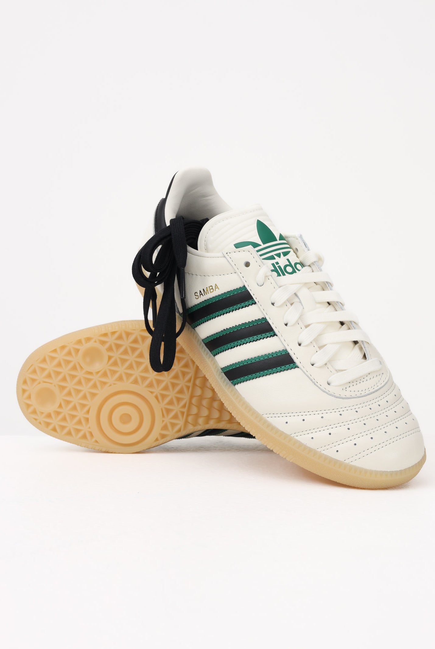 ADIDAS ORIGINALS Sneakers SAMBA JP panna e verde da uomo IH4354 . ADIDAS ORIGINALS
