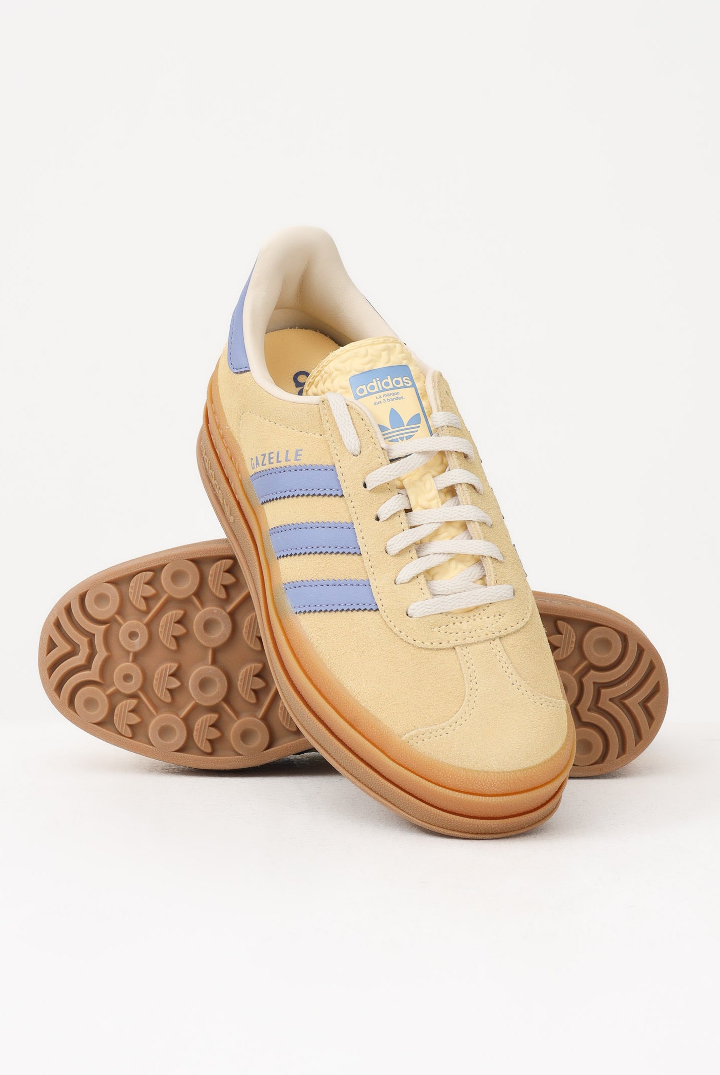 ADIDAS ORIGINALS Sneakers Gazelle Bold gialle e lilla da donna IH6457 . ADIDAS ORIGINALS