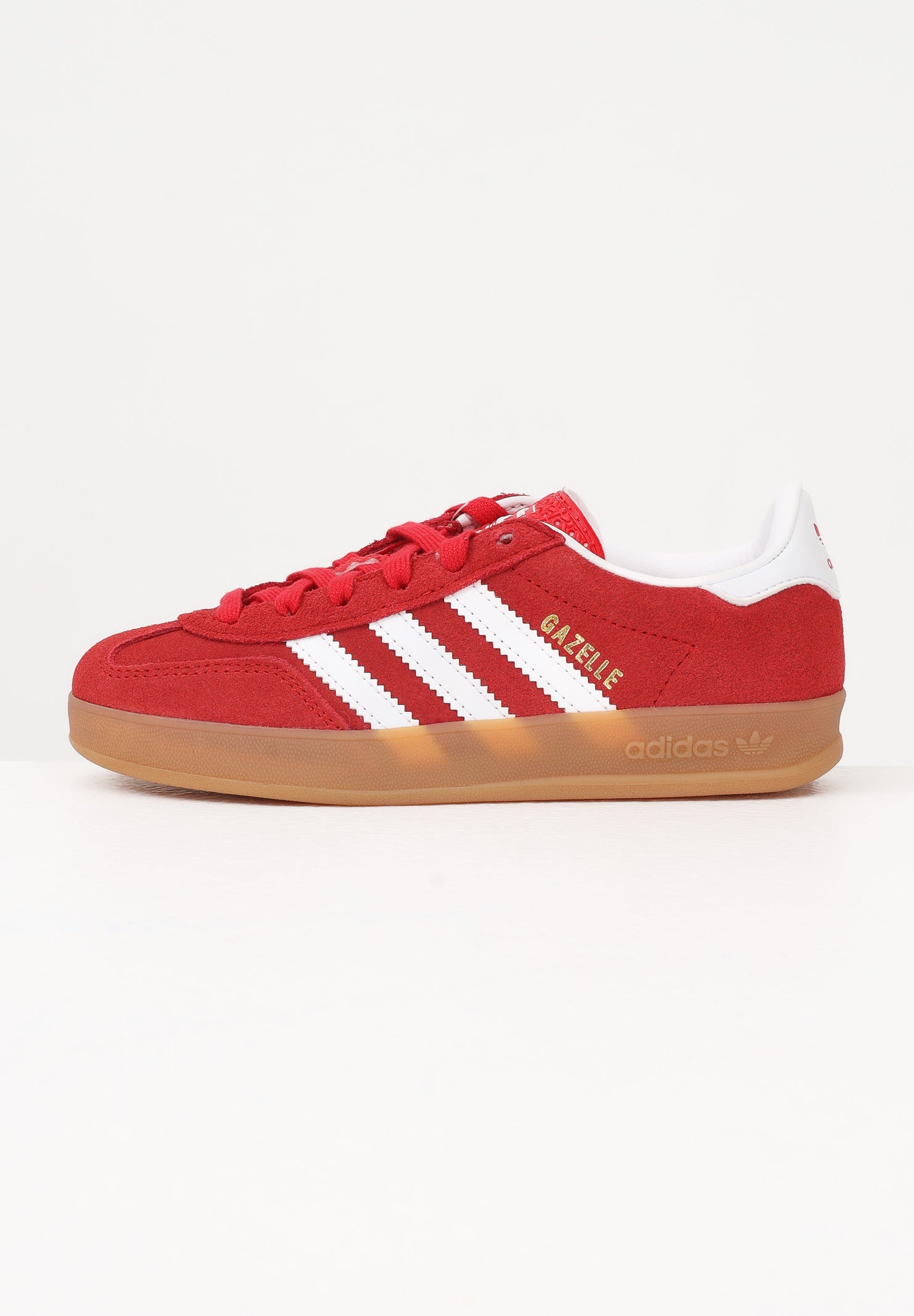 ADIDAS ORIGINALS Sneakers GAZELLE INDOOR rosse per bambino e bambina IH9136 . ADIDAS ORIGINALS