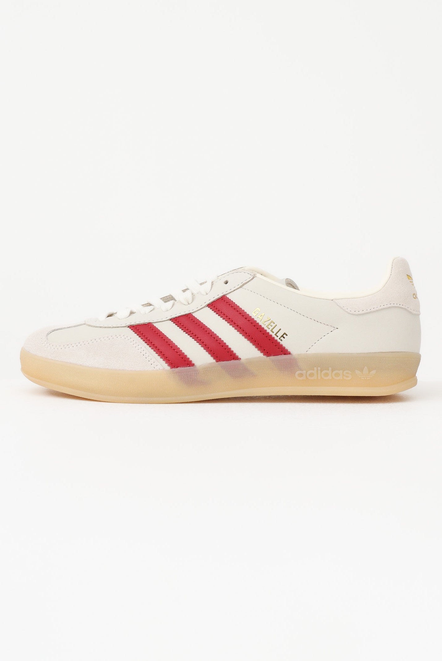 ADIDAS ORIGINALS Sneakers GAZELLE INDOOR AYAKKABI beige e rosse per uomo e donna IH9676 . ADIDAS ORIGINALS