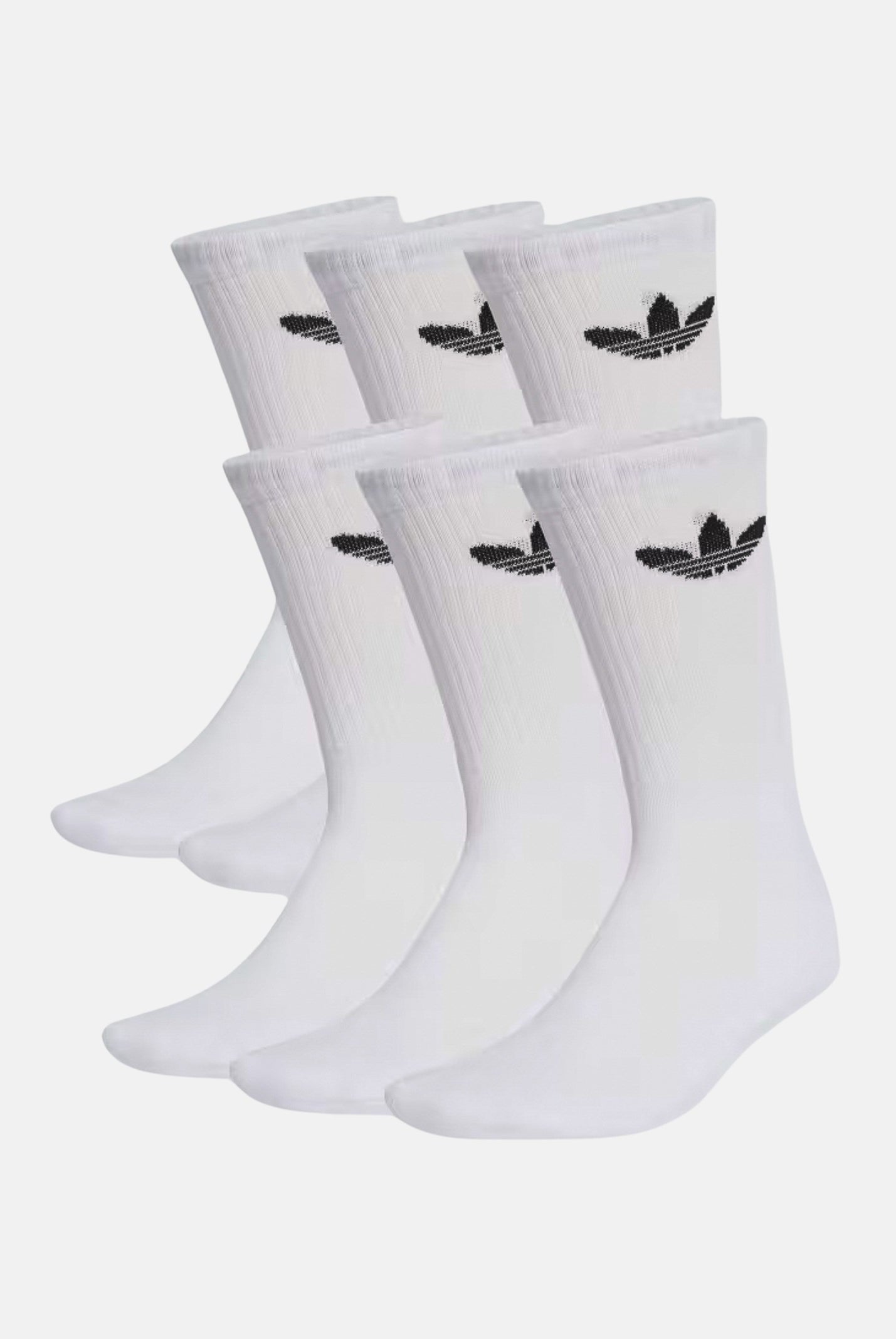 ADIDAS ORIGINALS Calzini Trefoil Cushion Crew (6paia) bianchi per uomo e donna IJ5619 . ADIDAS ORIGINALS