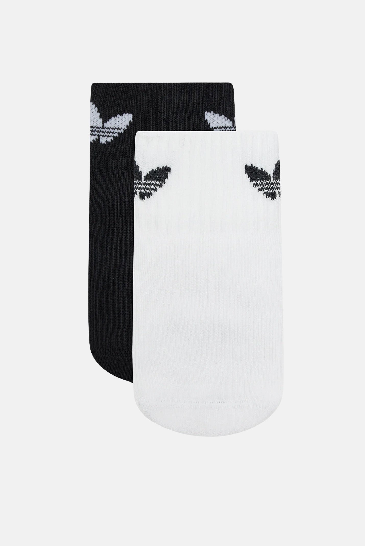 ADIDAS ORIGINALS Set composto da due paia di calzini antiscivolo bianchi e neri da neonato IQ3390 . ADIDAS ORIGINALS