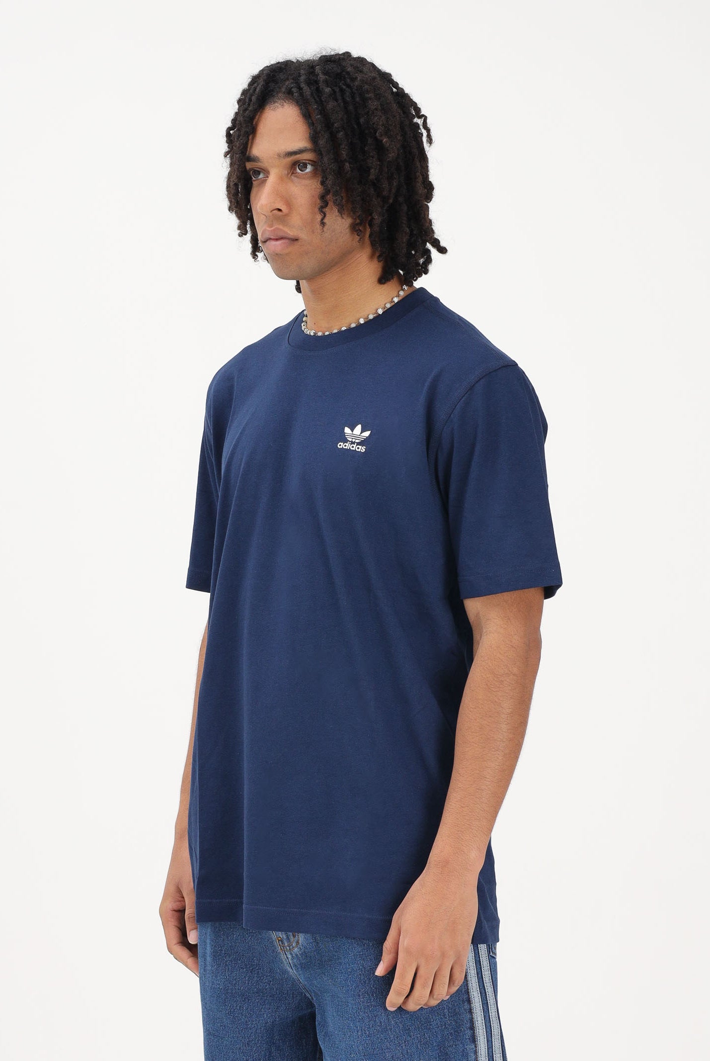 ADIDAS ORIGINALS T-shirt a manica corta Trefoil Essentials blu da uomo JC9989 . ADIDAS ORIGINALS