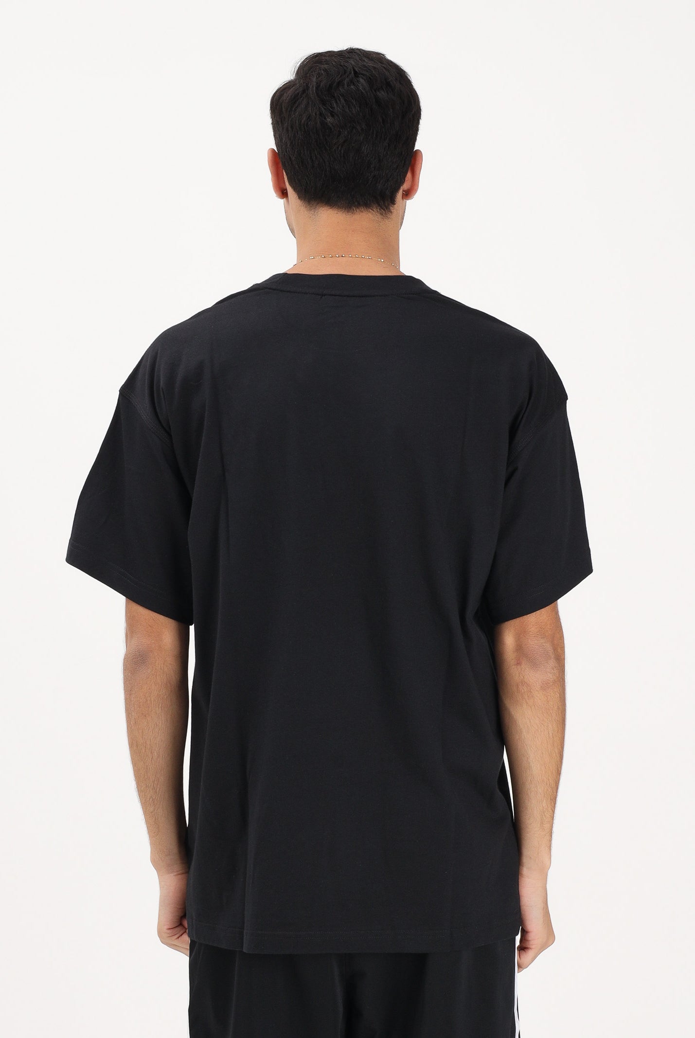 ADIDAS ORIGINALS T-shirt a manica corta Trefoil Essentials Oversized nera da uomo JD0349 . ADIDAS ORIGINALS