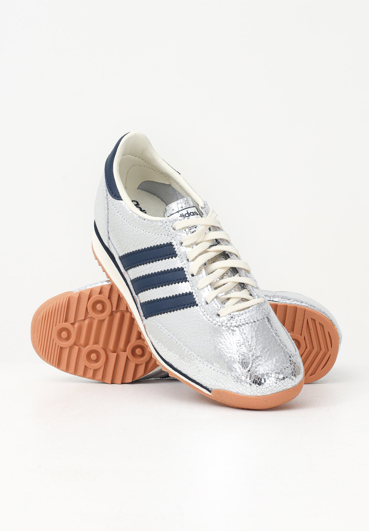 ADIDAS ORIGINALS Sneakers SL 72 OG argento e blu da donna JH8654 . ADIDAS ORIGINALS