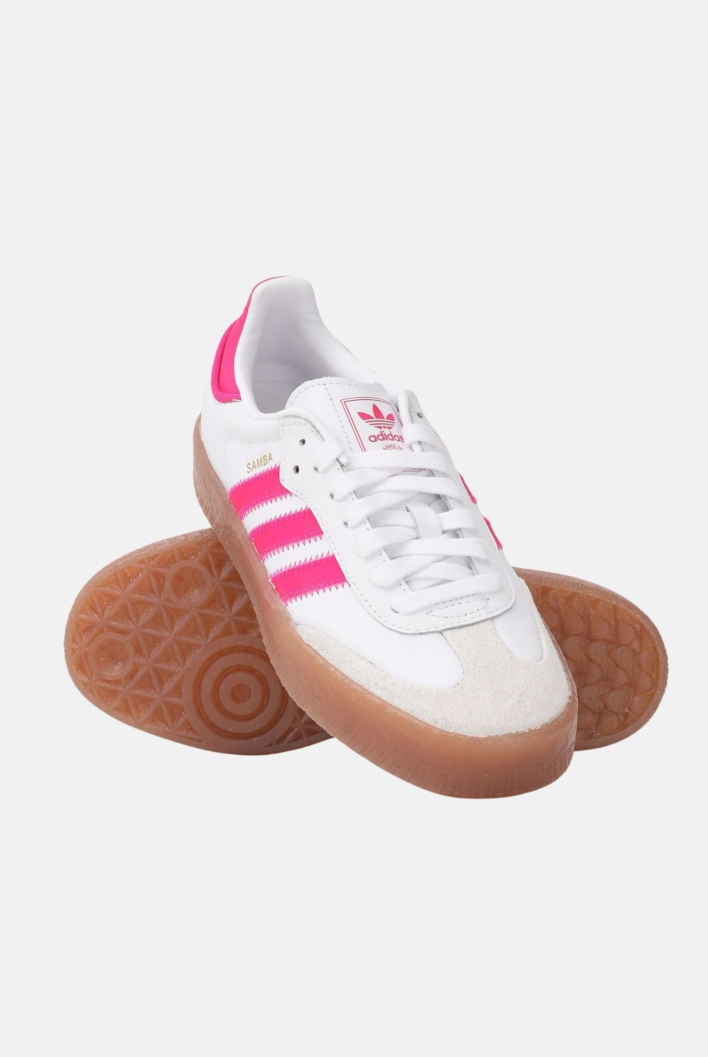 ADIDAS ORIGINALS Sneakers Sambae bianche e fucsia da donna JP9532 . ADIDAS ORIGINALS
