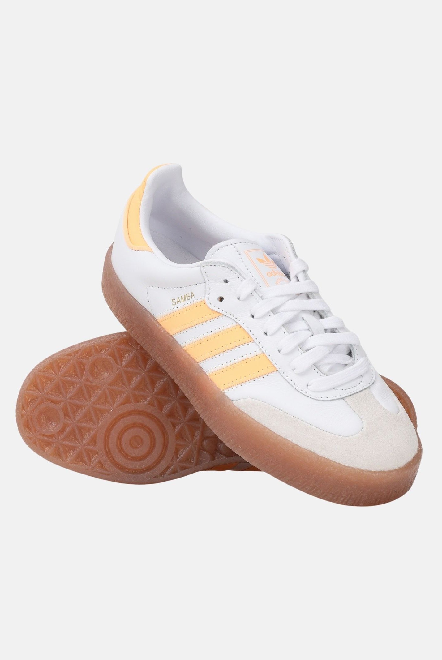 ADIDAS ORIGINALS Sneakers Sambae bianche e gialle da donna JP9533 . ADIDAS ORIGINALS