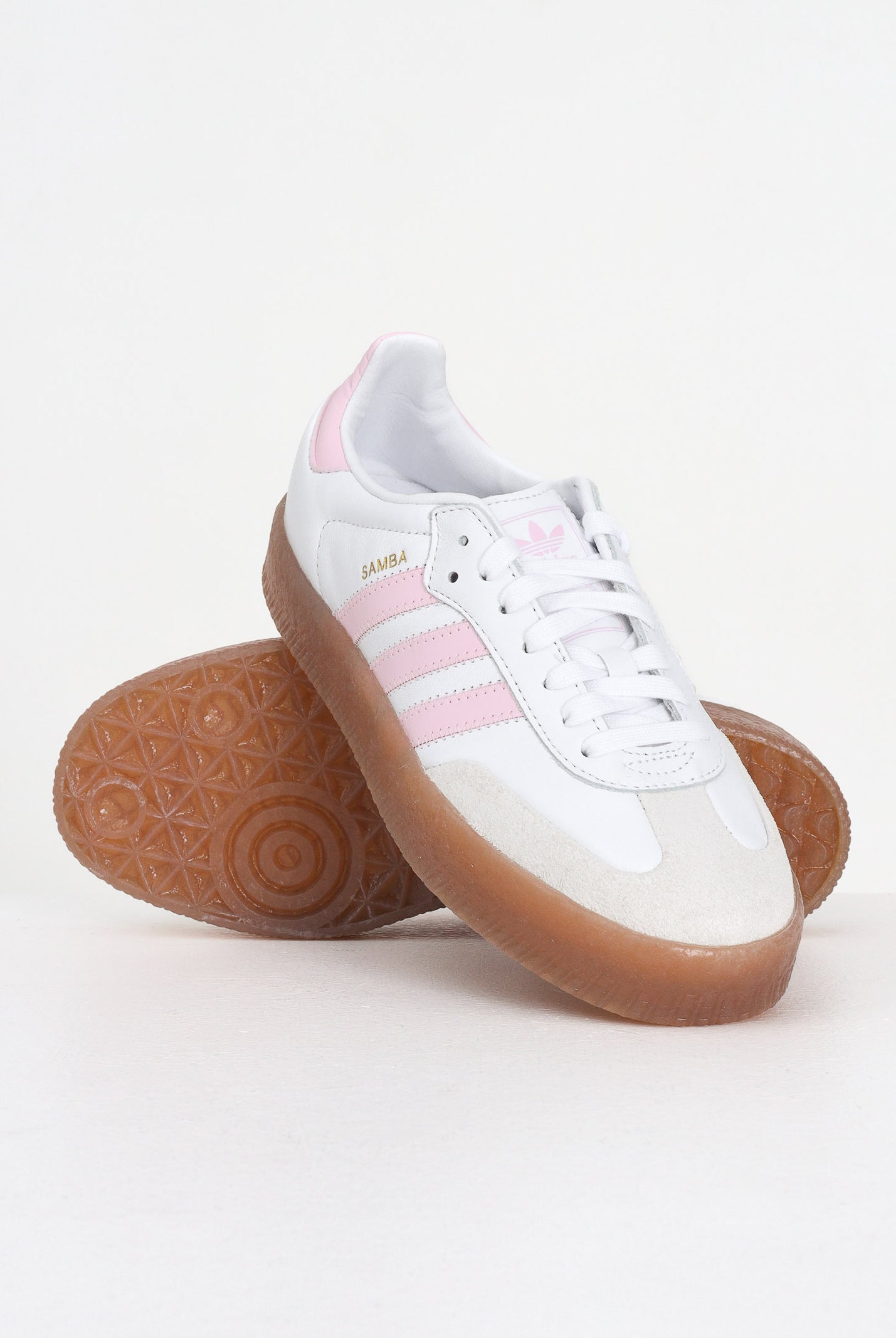 ADIDAS ORIGINALS Sneakers Sambae bianche e rosa da donna JQ1237 . ADIDAS ORIGINALS