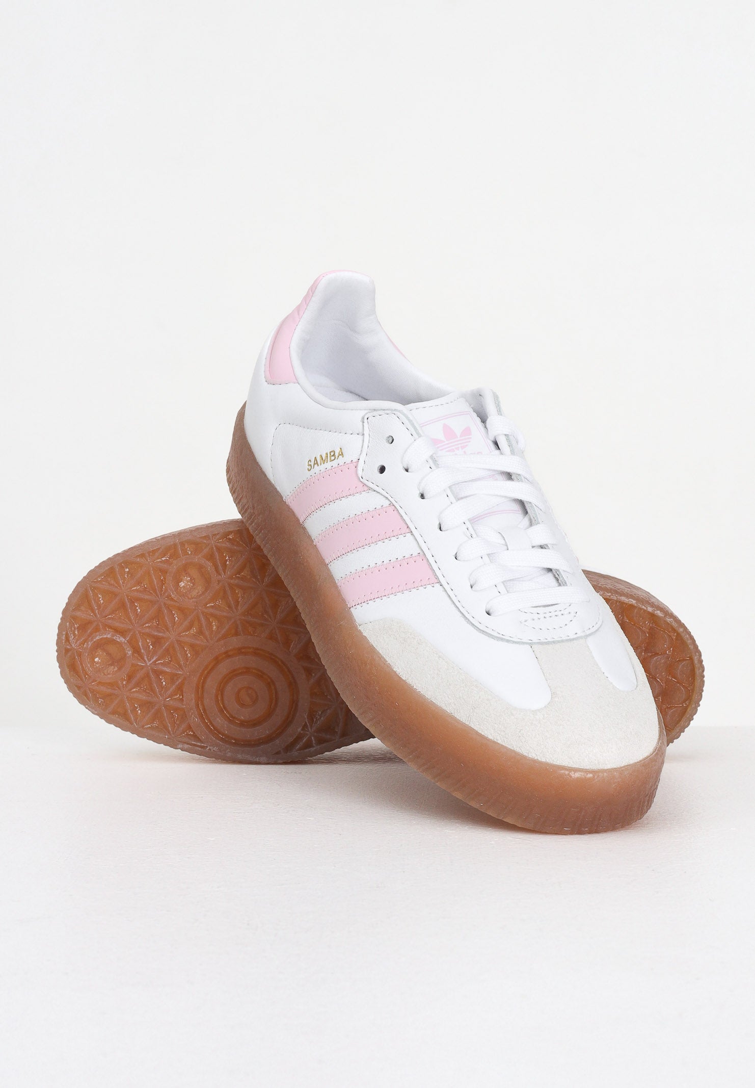 ADIDAS ORIGINALS Sneakers Sambae bianche e rosa da donna JQ1237 . ADIDAS ORIGINALS