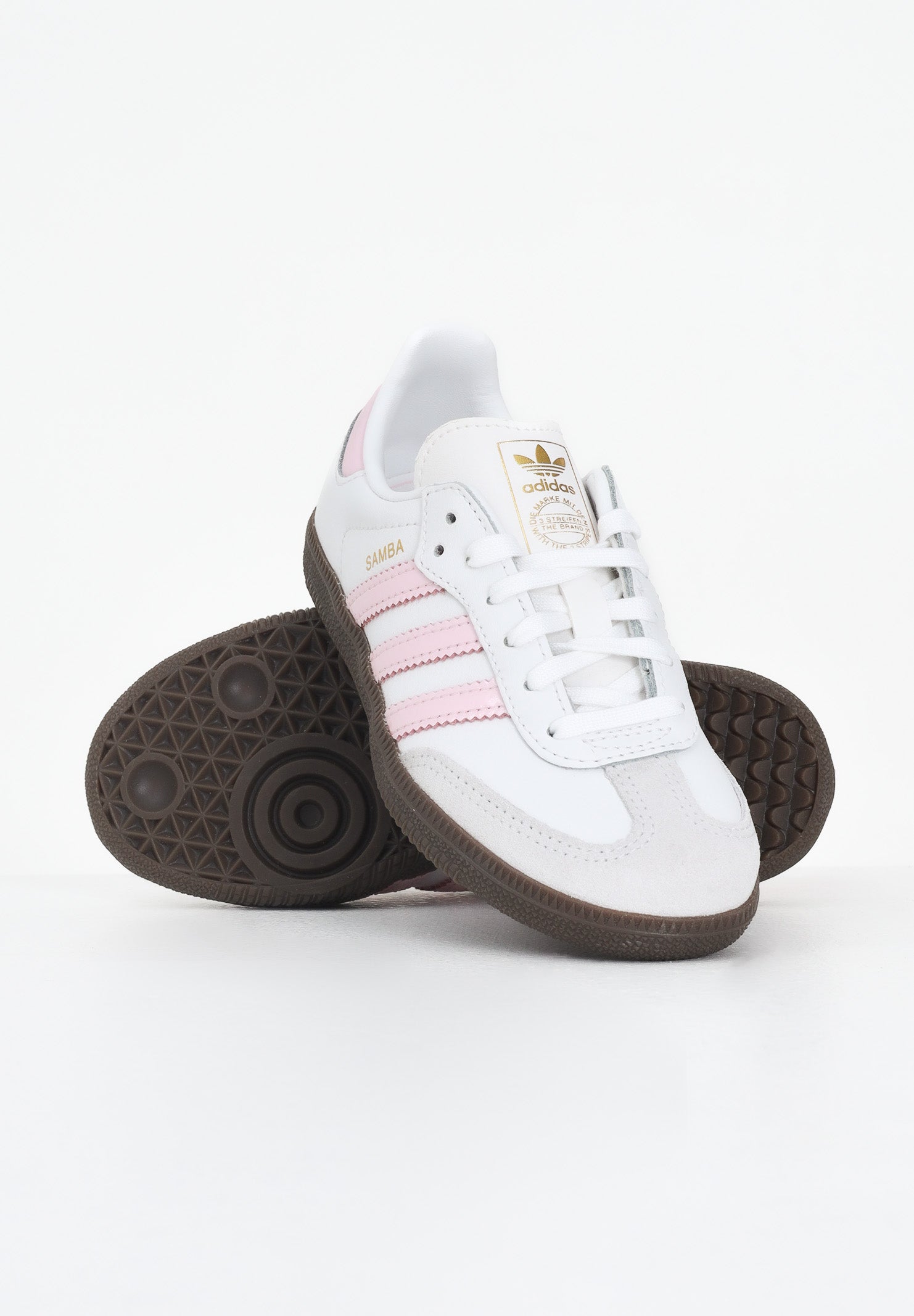 ADIDAS ORIGINALS Sneakers Samba Og bianche e rosa da bambina JQ2849 . ADIDAS ORIGINALS