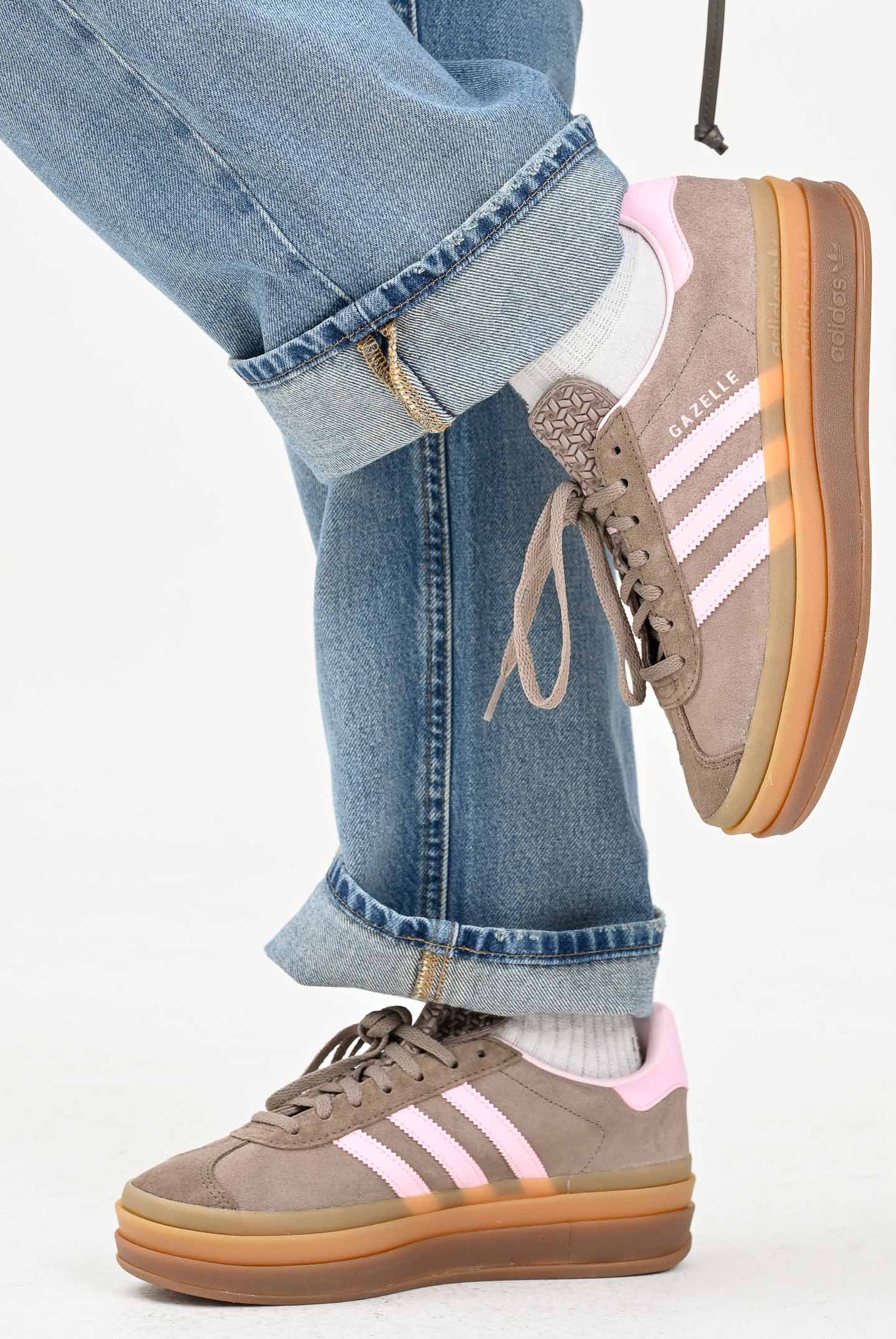 ADIDAS ORIGINALS Sneakers Gazelle marroni e rosa da donna JQ6436 . ADIDAS ORIGINALS