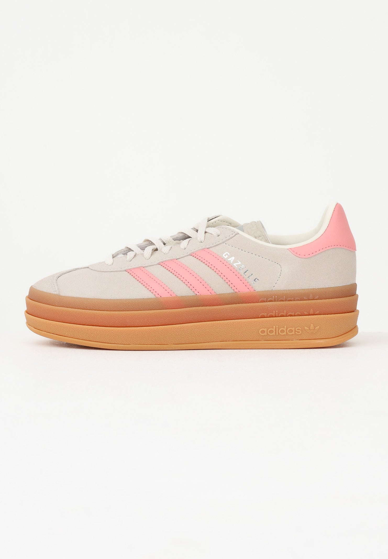 ADIDAS ORIGINALS Sneakers Gazelle Bold beige e rosa da donna JQ7409 . ADIDAS ORIGINALS