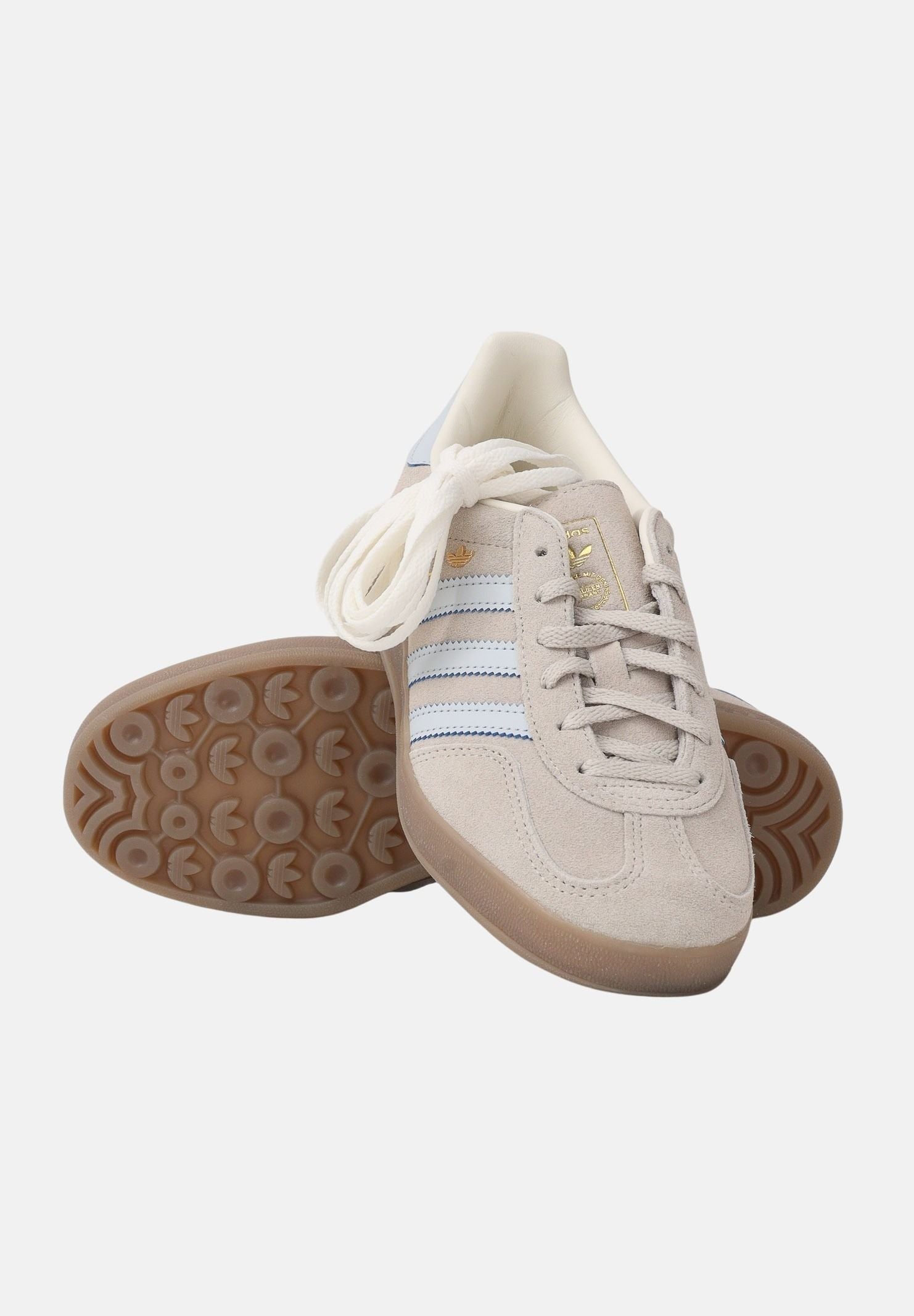ADIDAS ORIGINALS Sneakers Gazelle Indoor grigie e azzurre per uomo e donna JR2432 . ADIDAS ORIGINALS