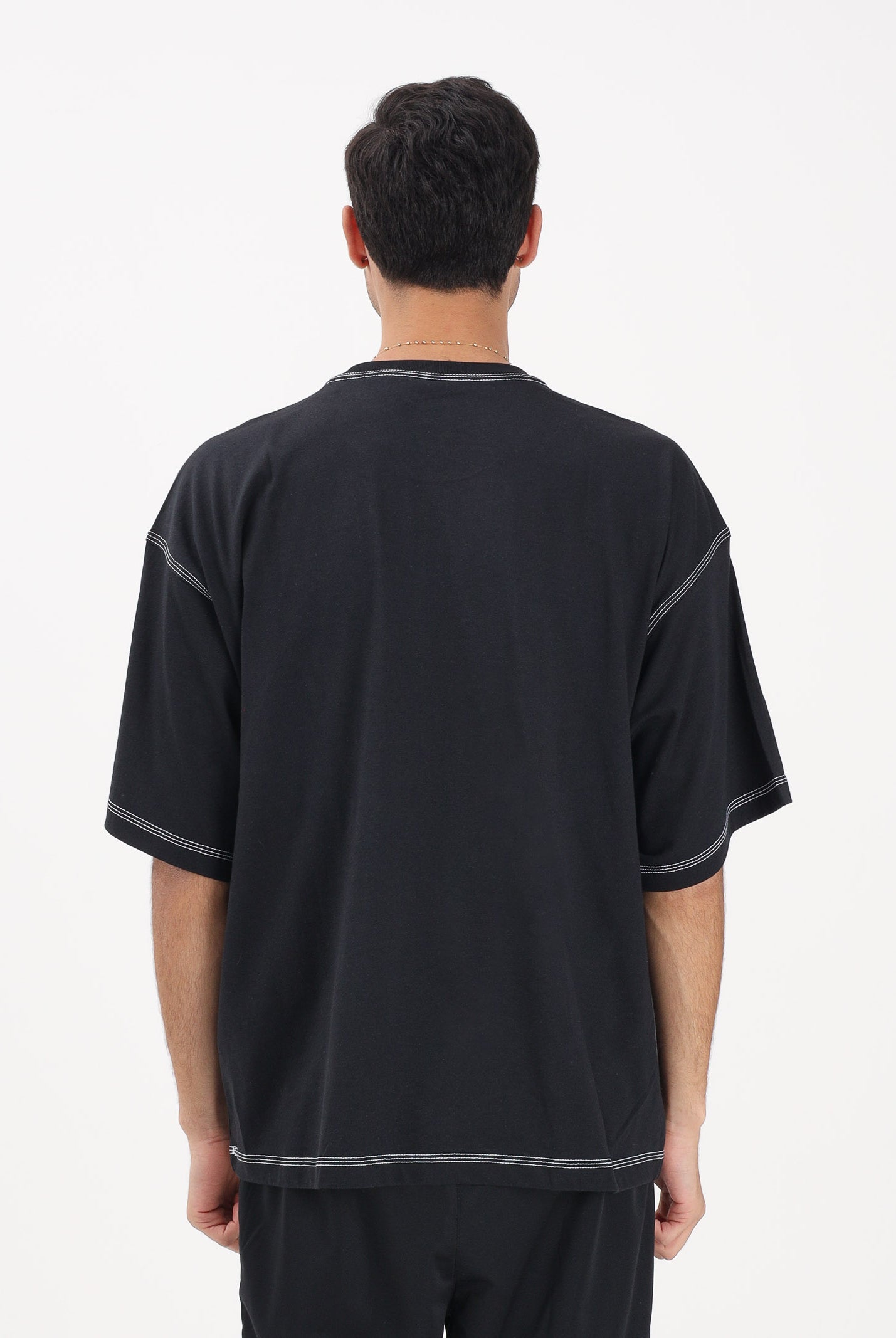 ADIDAS ORIGINALS T-shirt a manica corta TREFOIL ESSENTIALS nera da uomo JW0971 . ADIDAS ORIGINALS