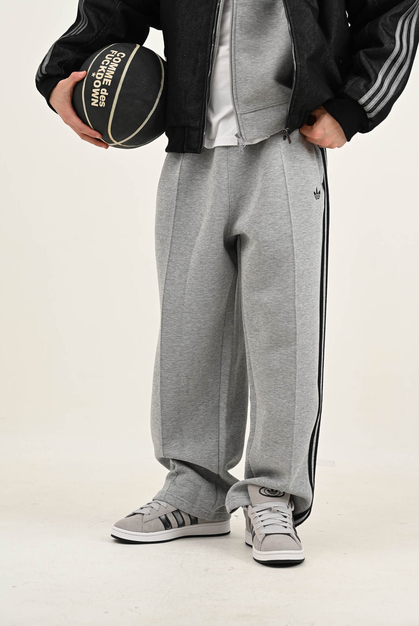ADIDAS ORIGINALS Pantalone sportivo Adicolor Spacer Baggy grigio da uomo JX1505 . ADIDAS ORIGINALS