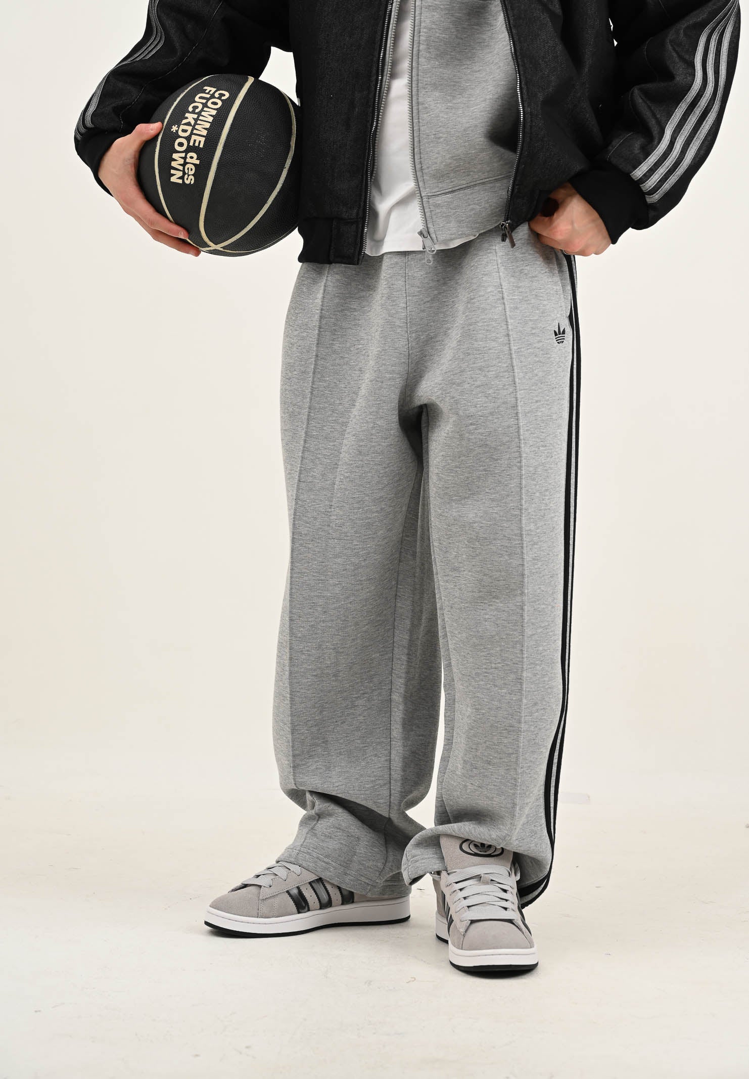 ADIDAS ORIGINALS Pantalone sportivo Adicolor Spacer Baggy grigio da uomo JX1505 . ADIDAS ORIGINALS