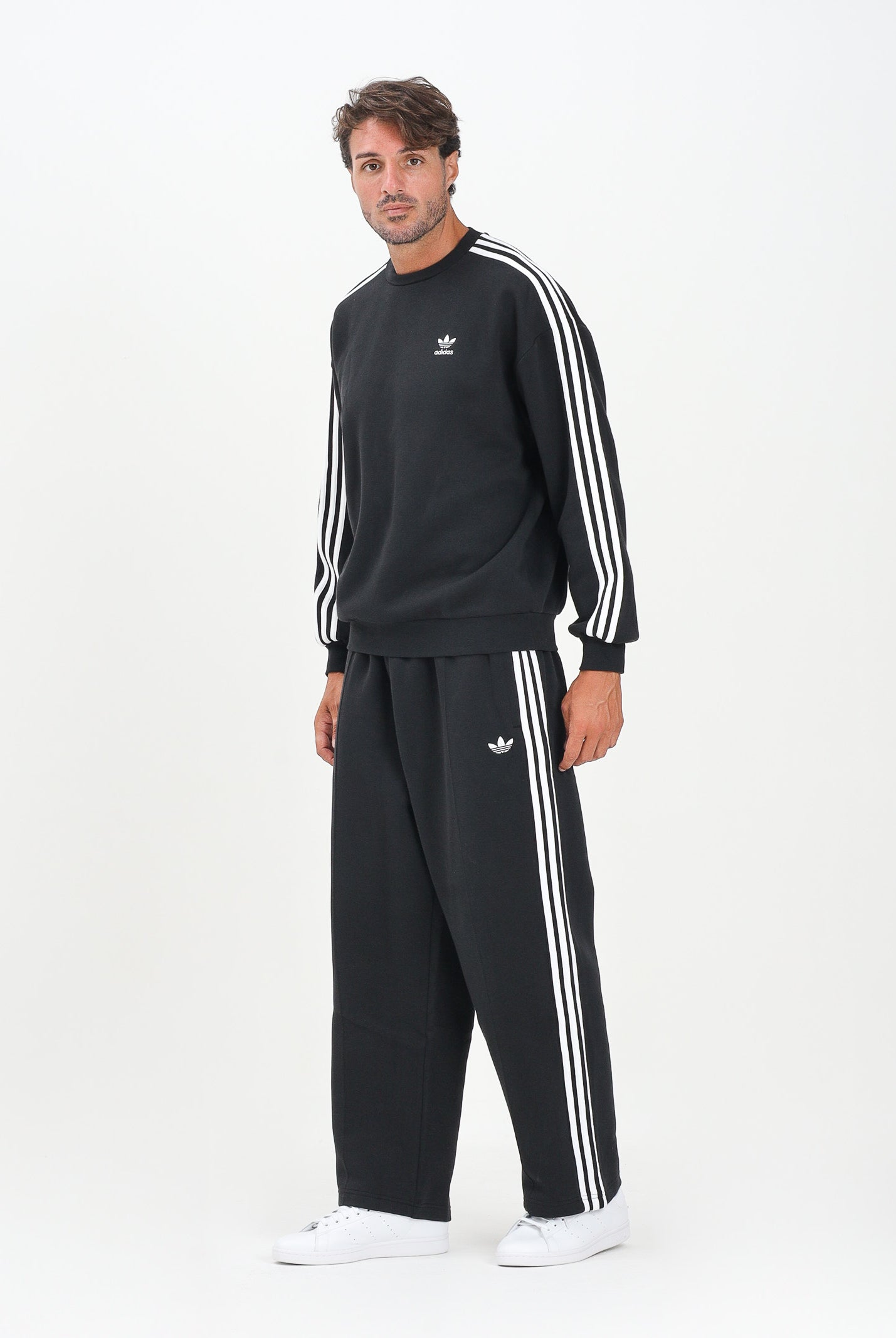 ADIDAS ORIGINALS Pantalone sportivo Adicolor Spacer Baggy nero da uomo JX1506 . ADIDAS ORIGINALS