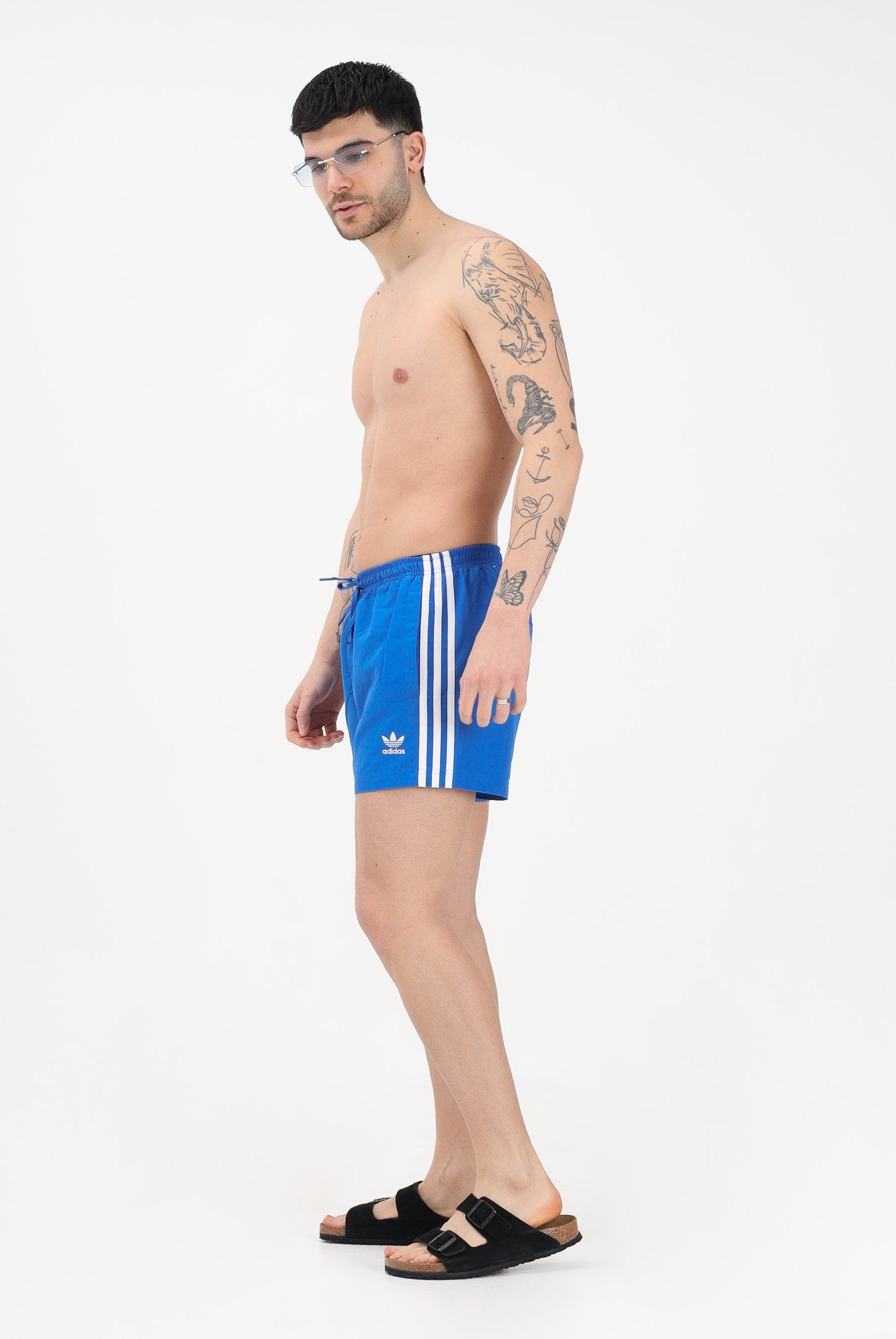 ADIDAS ORIGINALS Shorts mare ADICOLOR 3 STRIPES azzurro da uomo JX2685 . ADIDAS ORIGINALS