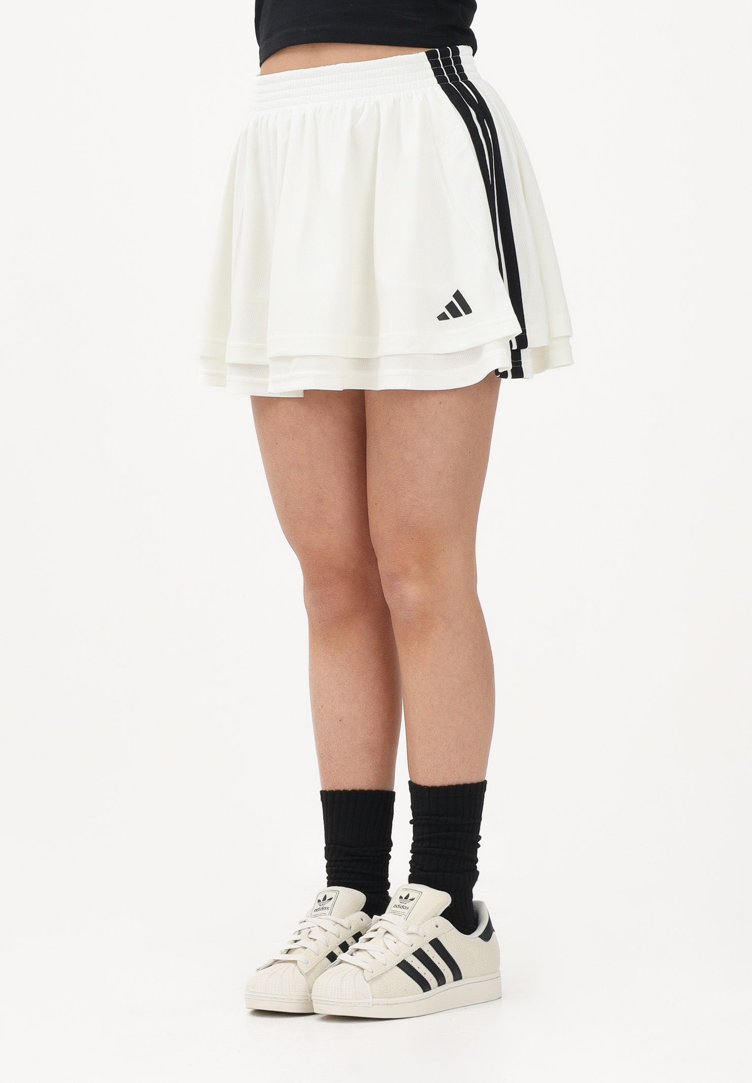 ADIDAS ORIGINALS Gonna corta HOUSE OF TIRO bianca da donna JY7634 . ADIDAS ORIGINALS