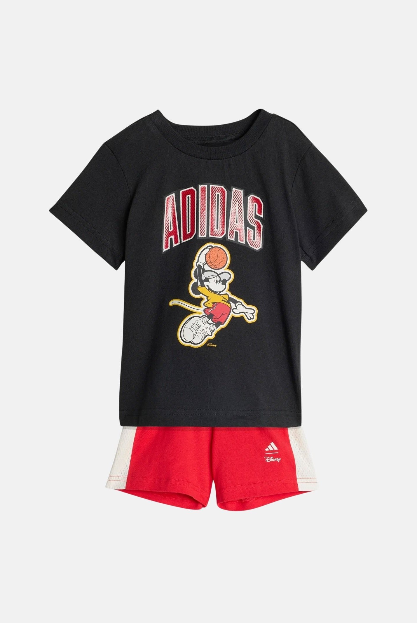 ADIDAS ORIGINALS completo Set T-shirt Disney Mickey Mouse nero, rosso e bianco neonato unisex. JZ7677 . ADIDAS ORIGINALS