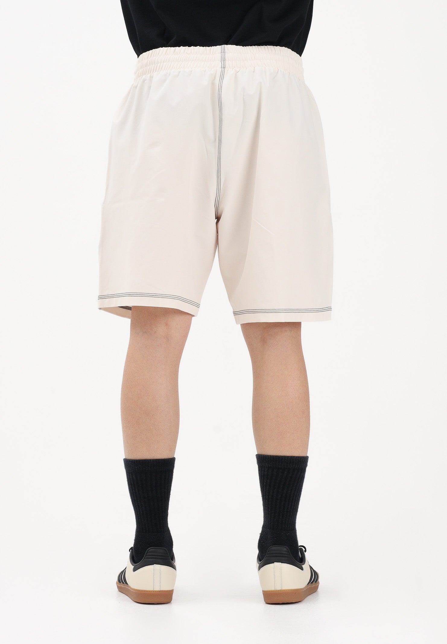 ADIDAS ORIGINALS Shorts sportivo TREFOIL ESSENTIALS panna da uomo KA8541 . ADIDAS ORIGINALS