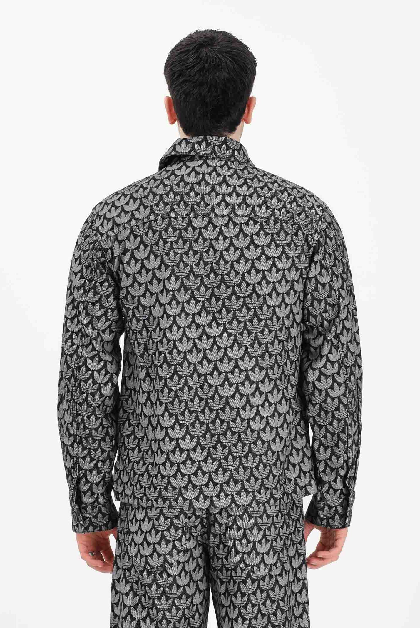 ADIDAS ORIGINALS Camicia in denim nero da uomo con monogramma KC6379 . ADIDAS ORIGINALS