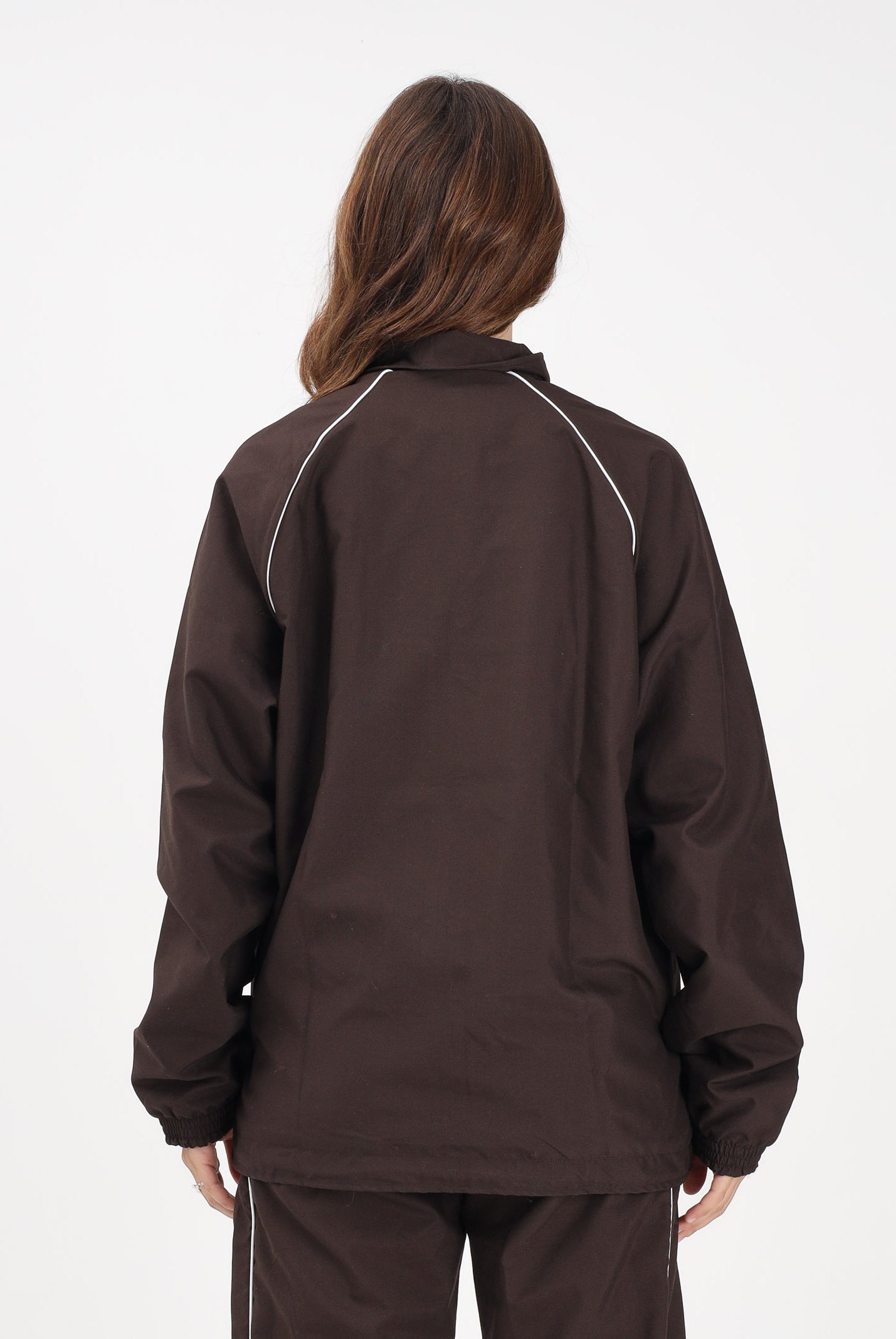 ADIDAS ORIGINALS Giacca a vento CHEST STRIPES marrone e rosa per uomo e donna KC6436 . ADIDAS ORIGINALS