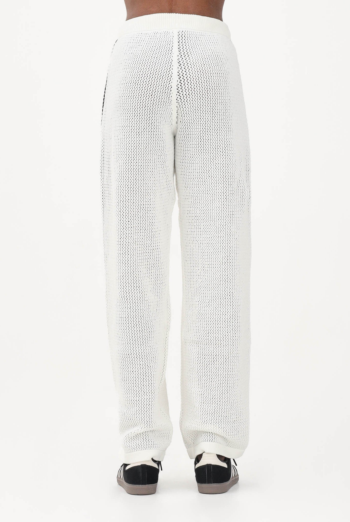 ADIDAS ORIGINALS Pantalone KNITTED CROCHET FIREBIRD bianco da donna KC6493 . ADIDAS ORIGINALS