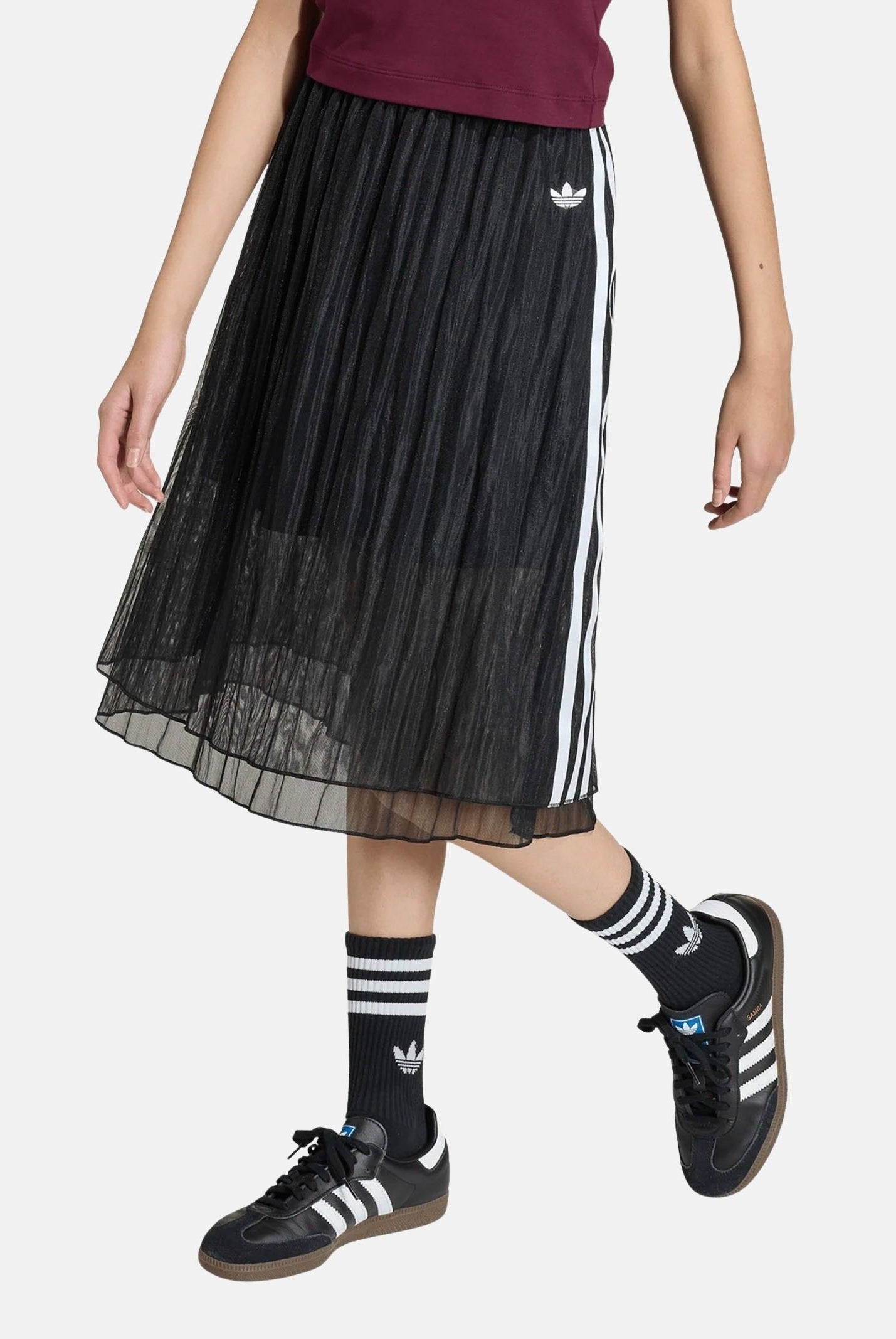 ADIDAS ORIGINALS Gonna in tulle midi nera da bambina KC6788 . ADIDAS ORIGINALS