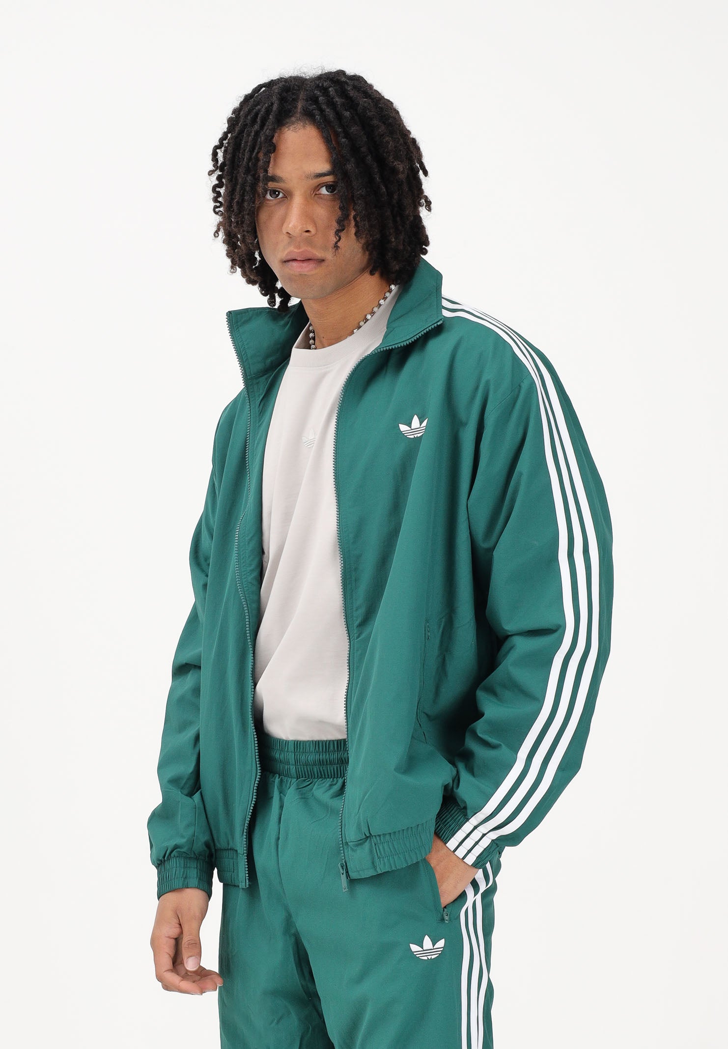 ADIDAS ORIGINALS Giacca a vento FIREBIRD WOVEN verde da uomo KC8018 . ADIDAS ORIGINALS