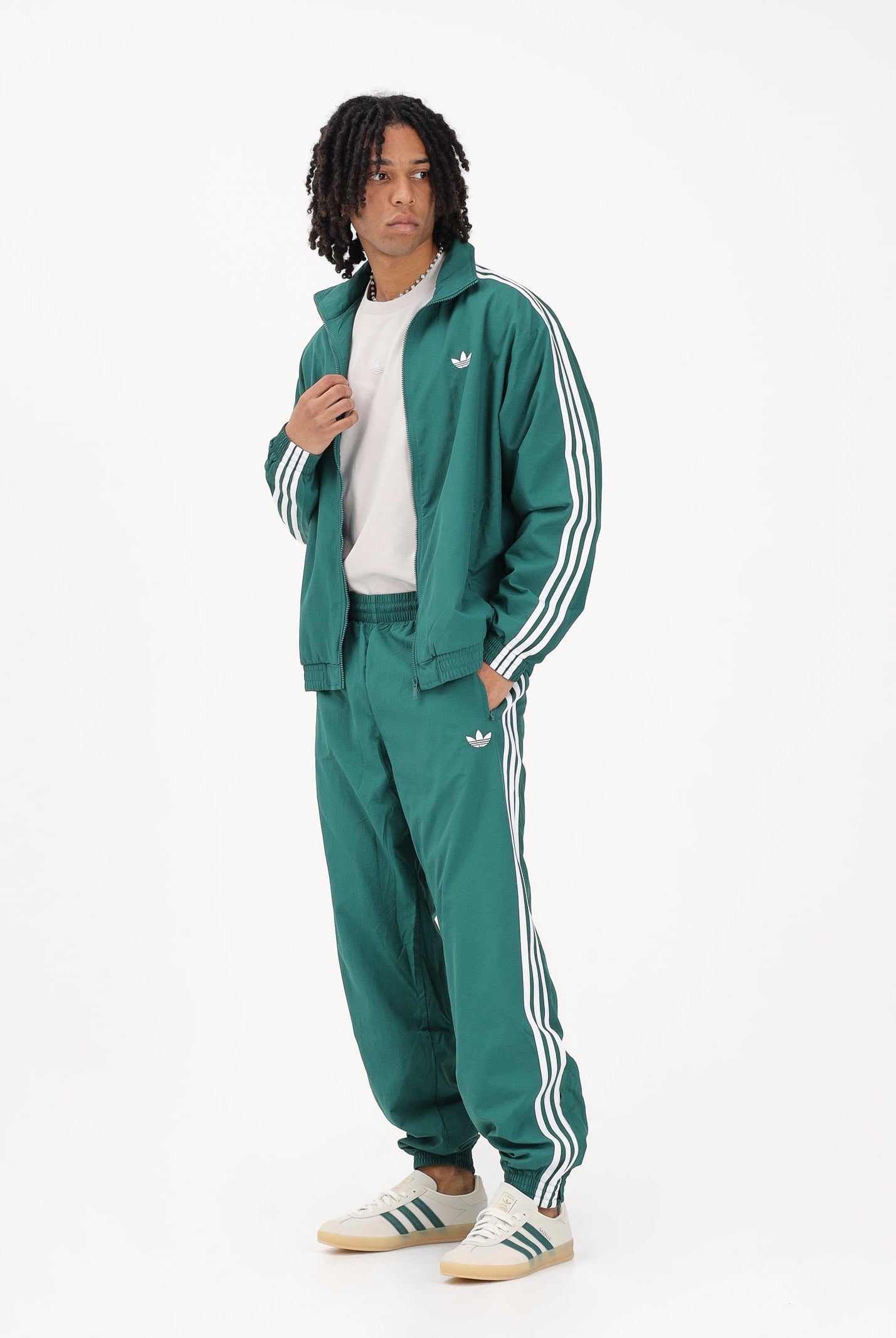 ADIDAS ORIGINALS Pantalone sportivo Firebird verde da uomo KC8032 . ADIDAS ORIGINALS