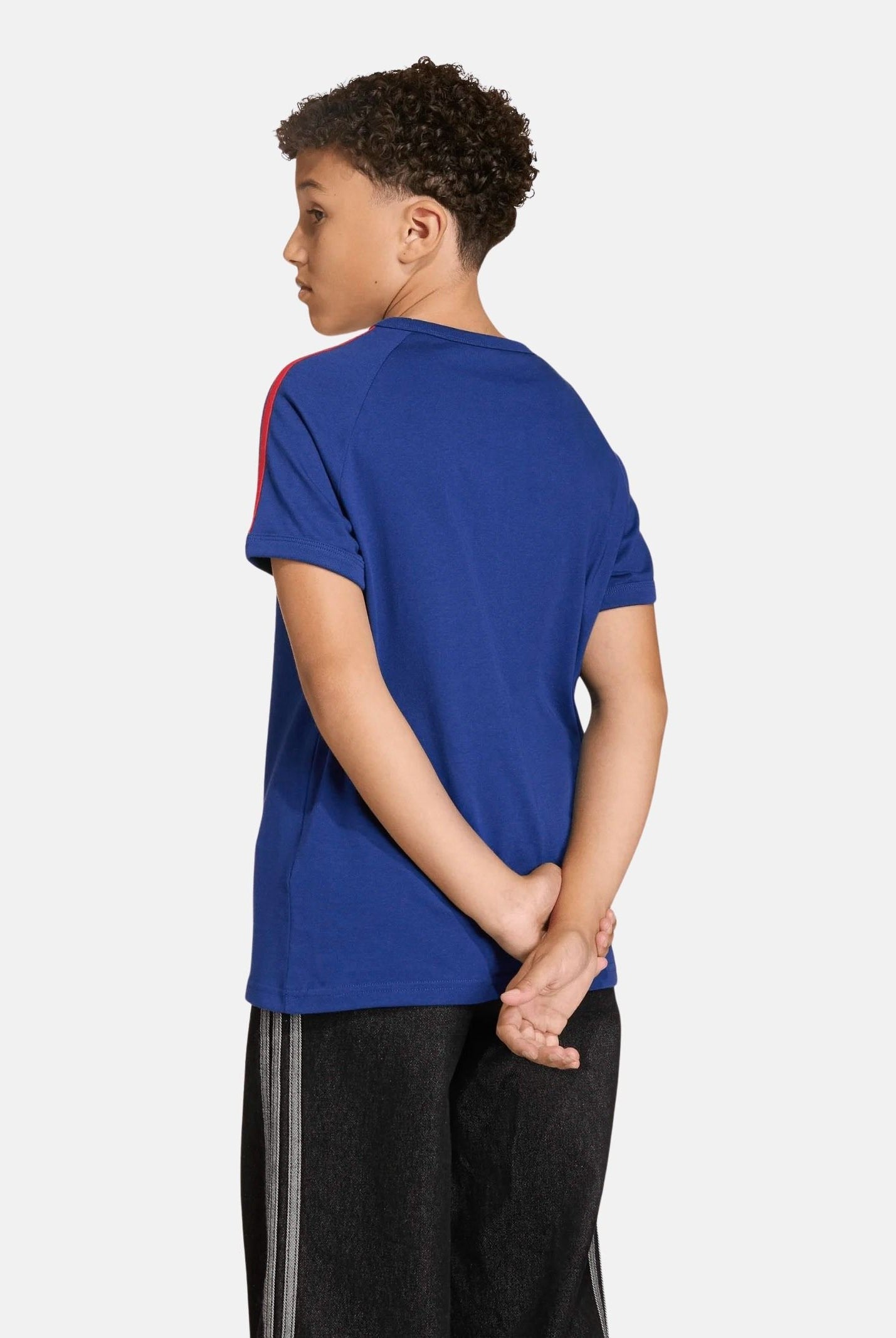 ADIDAS ORIGINALS T-shirt a manica corta 3-Stripes blu da bambino KC9515 . ADIDAS ORIGINALS