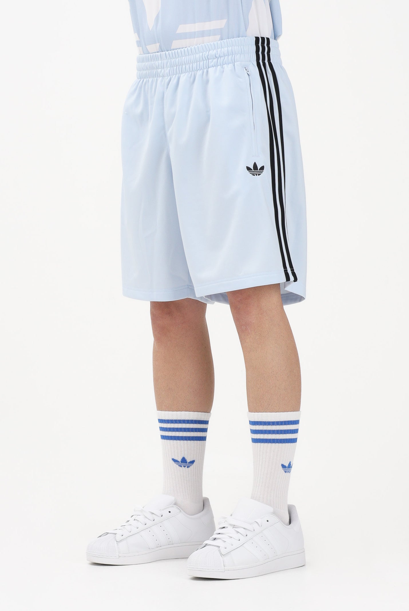 ADIDAS ORIGINALS Shorts sportivo FIREBIRD celeste da uomo KD0443 . ADIDAS ORIGINALS