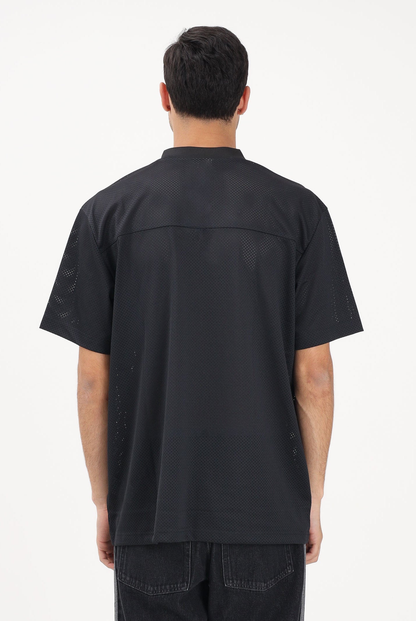 ADIDAS ORIGINALS T-shirt a manica corta JERSEY VARSITY FOOTBALL nera da uomo KD0523 . ADIDAS ORIGINALS