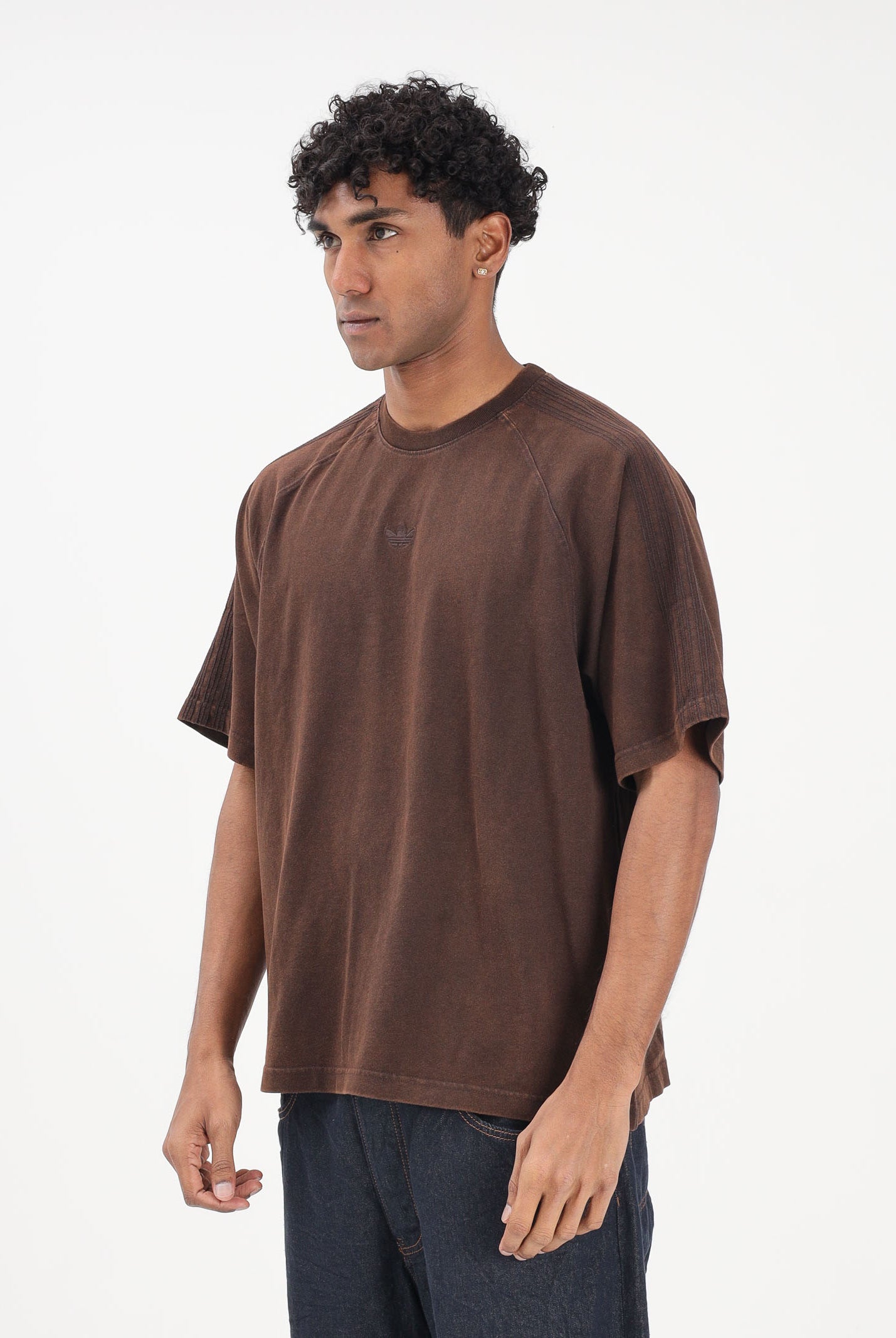 ADIDAS ORIGINALS T-shirt a manica corta Premium Essentials Retro Washed marrone da uomo KD0743 . ADIDAS ORIGINALS