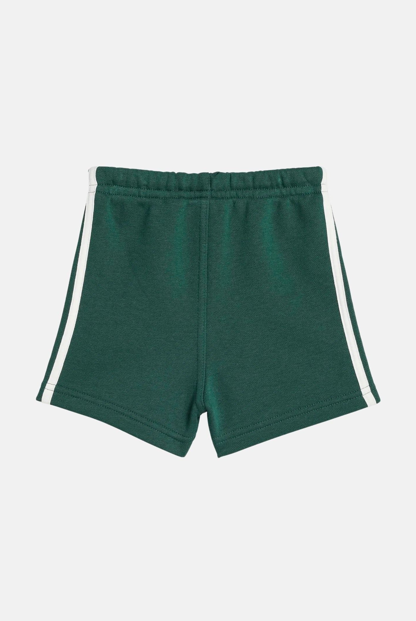 ADIDAS ORIGINALS Completo SET POLO E SHORTS Collegiate Green, verde neonato con iconiche 3 Strisce a contrasto KD1052 . ADIDAS ORIGINALS