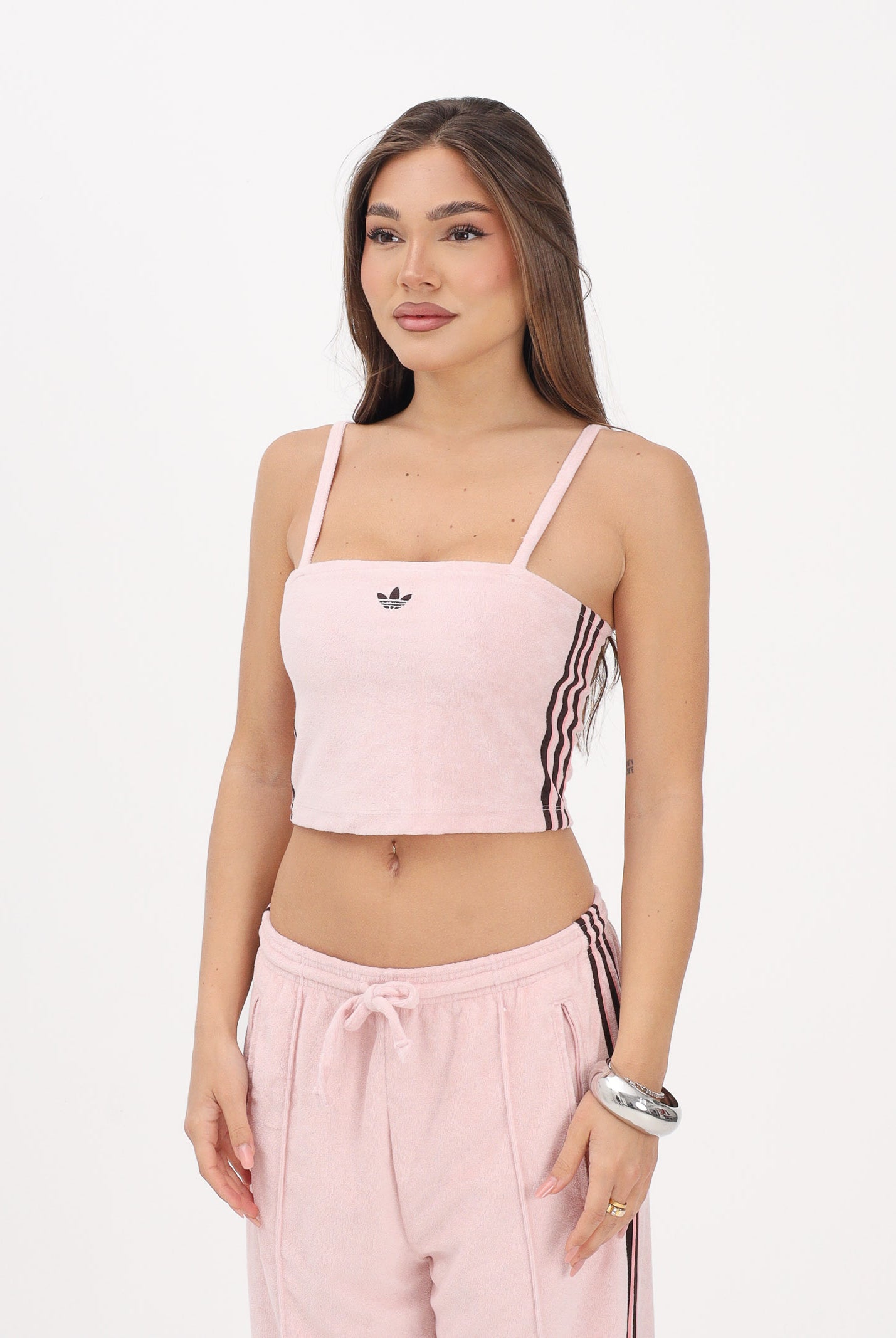ADIDAS ORIGINALS Top TERRY TOWEL rosa da donna KD1404 . ADIDAS ORIGINALS
