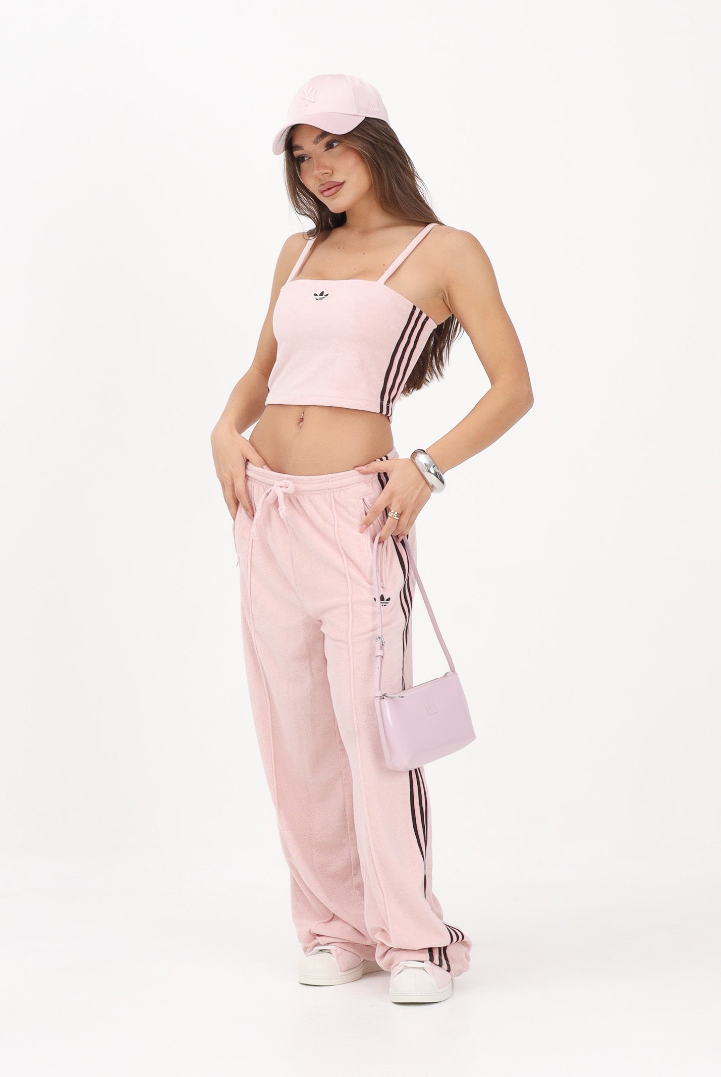 ADIDAS ORIGINALS Top TERRY TOWEL rosa da donna KD1404 . ADIDAS ORIGINALS
