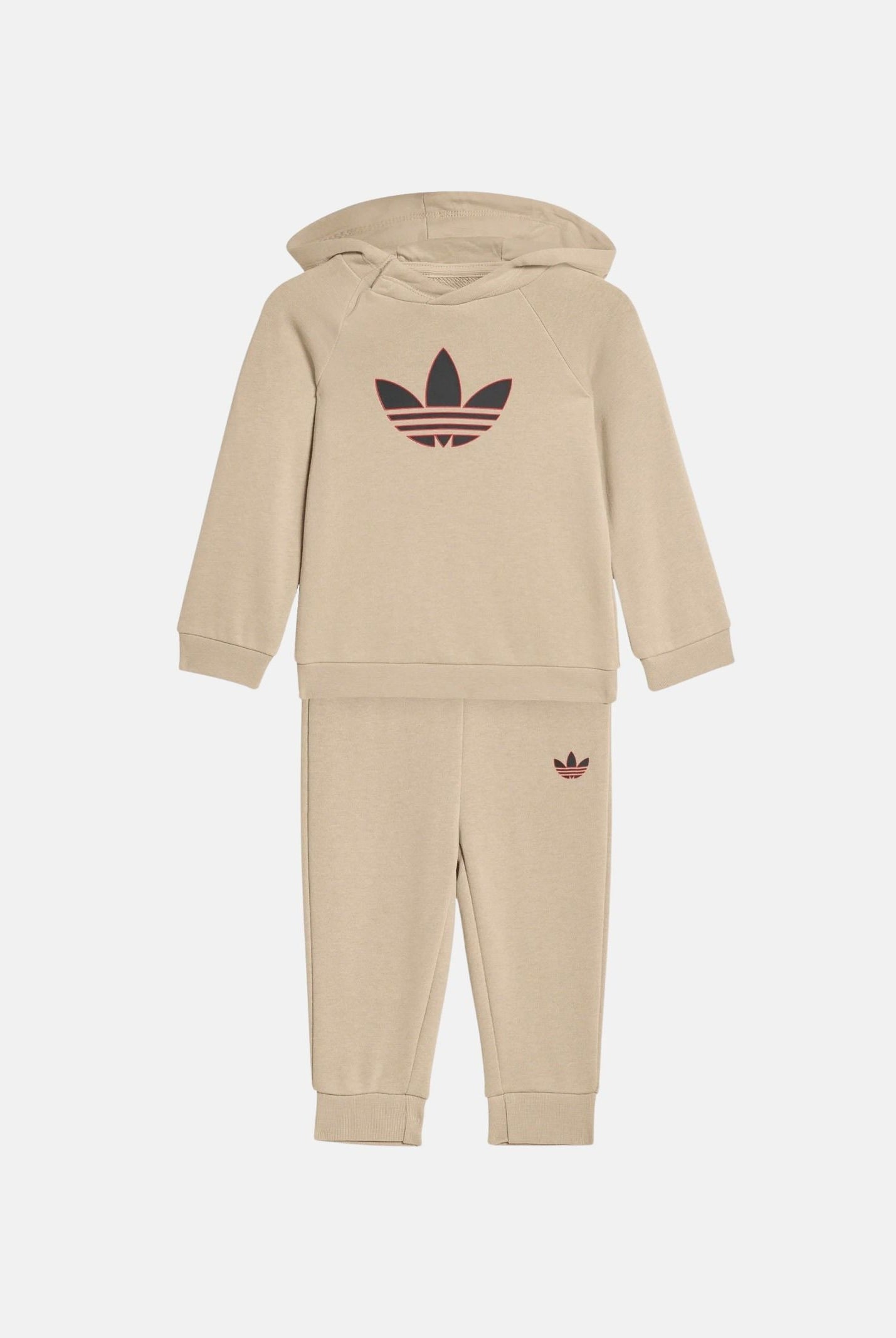ADIDAS ORIGINALS Tuta GRAPHIC TREFOIL beige da neonato KD3163 . ADIDAS ORIGINALS